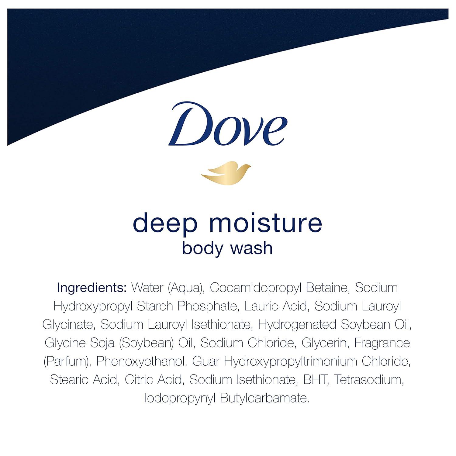 imageDove Body Wash with Pump with Skin Natural Nourishers for Instantly Soft Skin and Lasting Nourishment Deep Moisture Cleanser That Effectively Washes Away Bacteria While Nourishing Your Skin 34 oz 3 Count22 Fl Oz Pack of 2