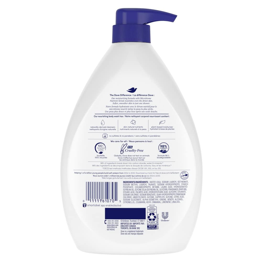 imageDove Body Wash with Pump with Skin Natural Nourishers for Instantly Soft Skin and Lasting Nourishment Deep Moisture Cleanser That Effectively Washes Away Bacteria While Nourishing Your Skin 34 oz 3 Count34 Fl Oz Pack of 3