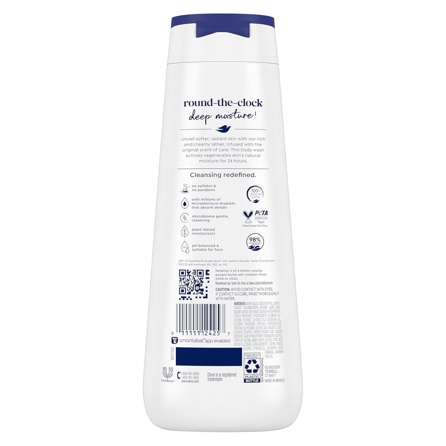 imageDove Body Wash with Pump with Skin Natural Nourishers for Instantly Soft Skin and Lasting Nourishment Deep Moisture Cleanser That Effectively Washes Away Bacteria While Nourishing Your Skin 34 oz 3 Count22 Fl Oz Pack of 1