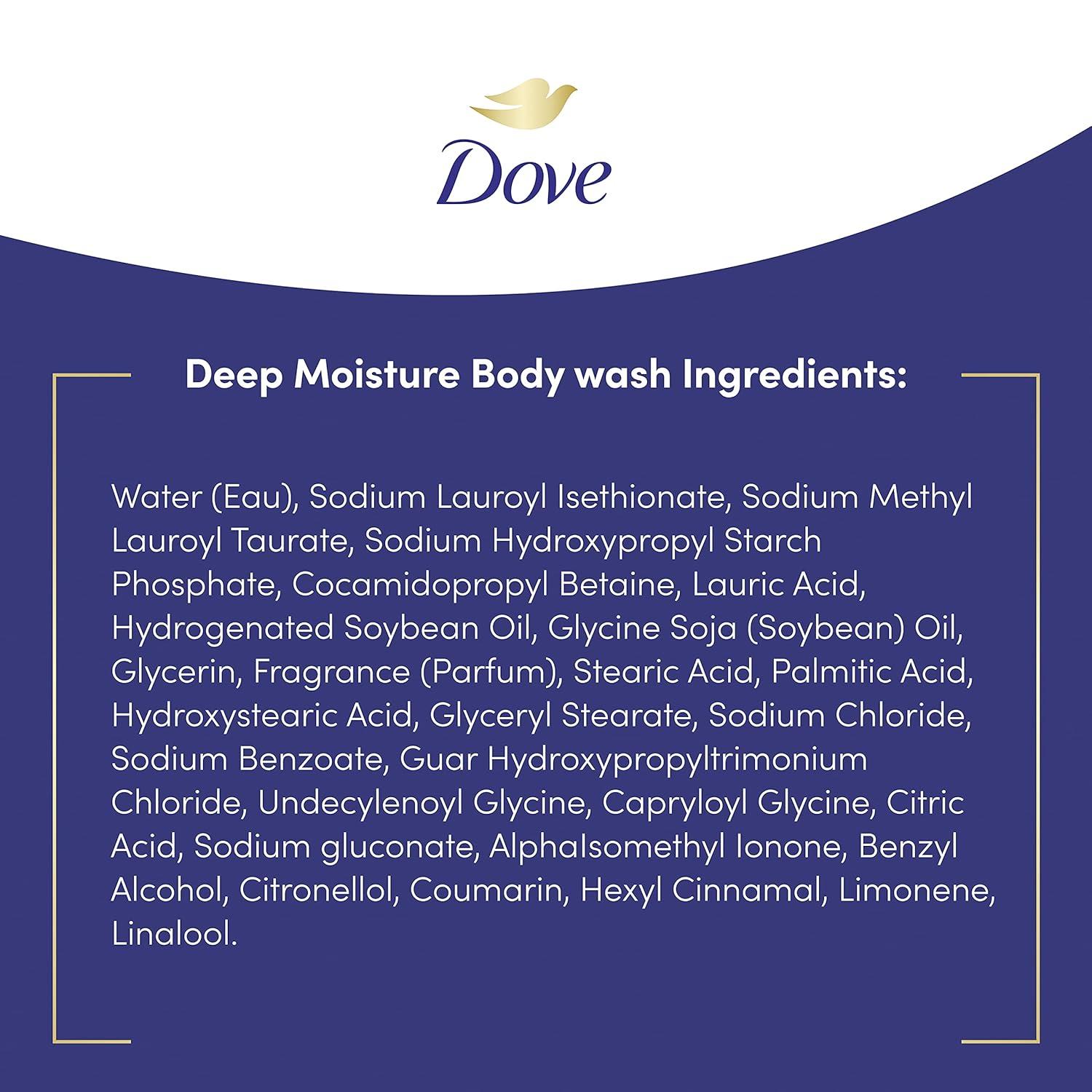 imageDove Body Wash with Pump with Skin Natural Nourishers for Instantly Soft Skin and Lasting Nourishment Deep Moisture Cleanser That Effectively Washes Away Bacteria While Nourishing Your Skin 34 oz 3 Count22 Fl Oz Pack of 3