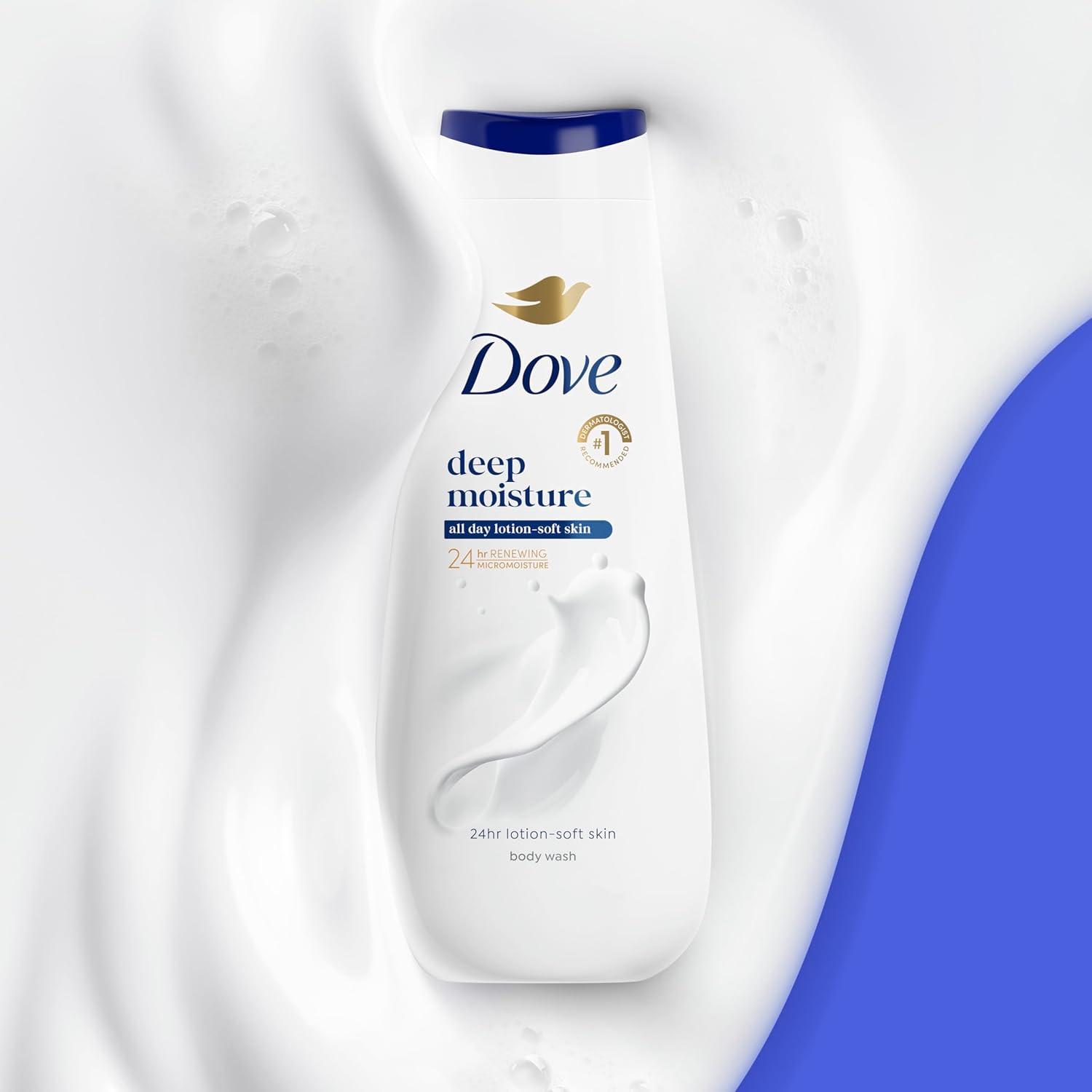 imageDove Body Wash with Pump with Skin Natural Nourishers for Instantly Soft Skin and Lasting Nourishment Deep Moisture Cleanser That Effectively Washes Away Bacteria While Nourishing Your Skin 34 oz 3 Count22 Fl Oz Pack of 1