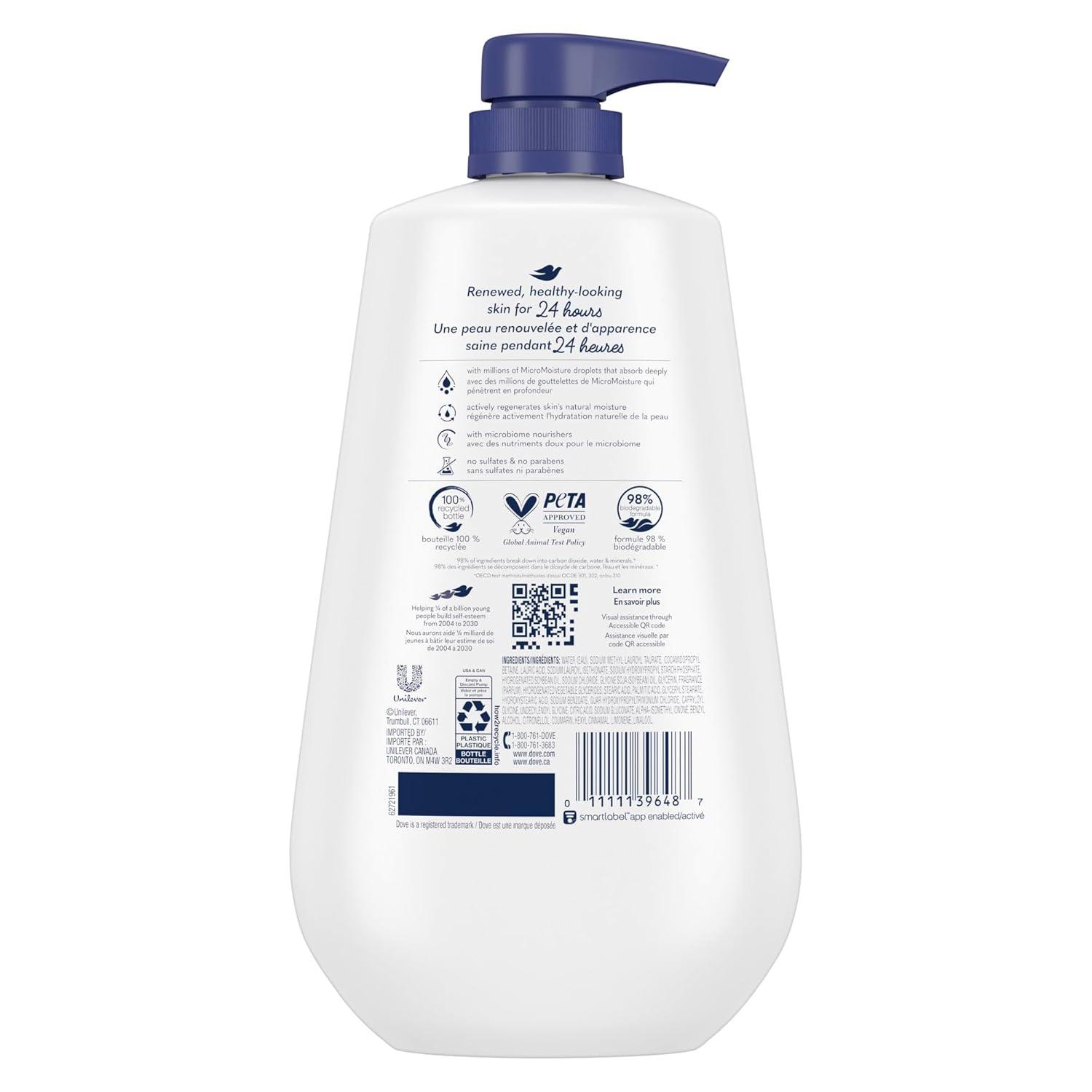 imageDove Body Wash with Pump with Skin Natural Nourishers for Instantly Soft Skin and Lasting Nourishment Deep Moisture Cleanser That Effectively Washes Away Bacteria While Nourishing Your Skin 34 oz 3 Count306 Fl Oz Pack of 3
