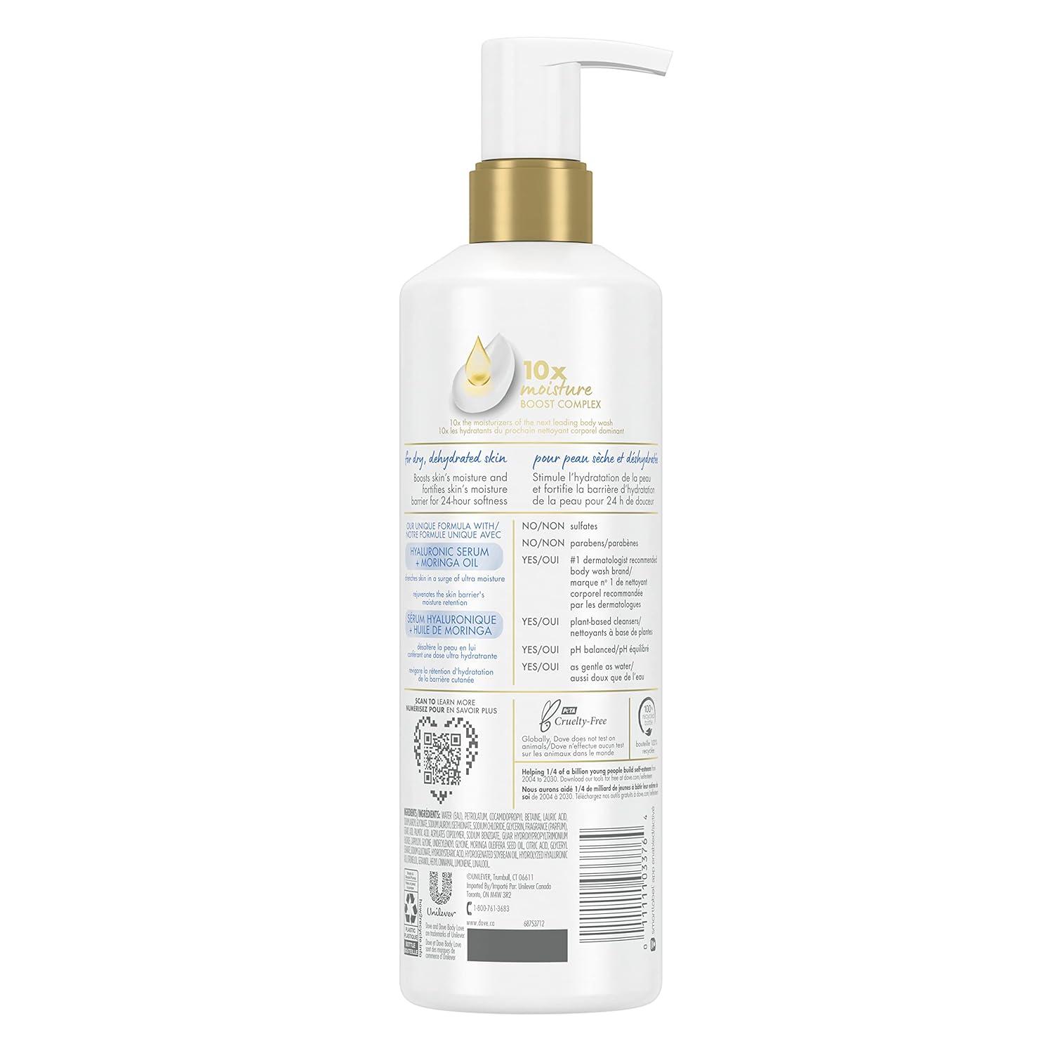 imageDove Body loveDrylotionBodyUnisexHyaluronic Acid and Moringa OilAdultMoisture BoostBody washCruelty FreeUnscented