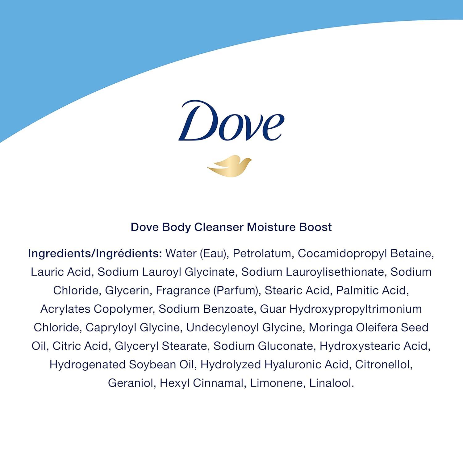 imageDove Body loveDrylotionBodyUnisexHyaluronic Acid and Moringa OilAdultMoisture BoostBody washCruelty FreeUnscented