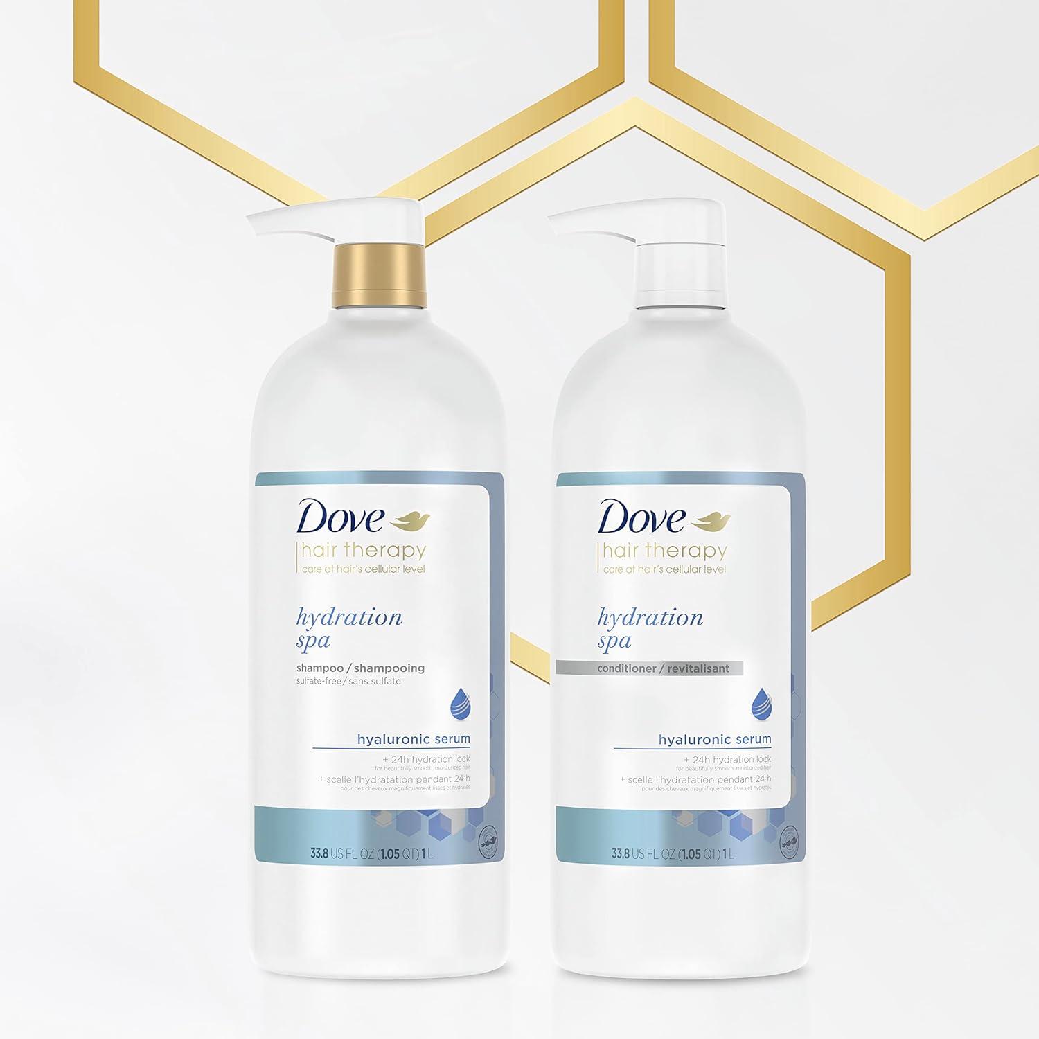 imageDove Conditioner Hydration Spa for Dry Hair Hair Conditioner with Hyaluronic Serum 338 oz
