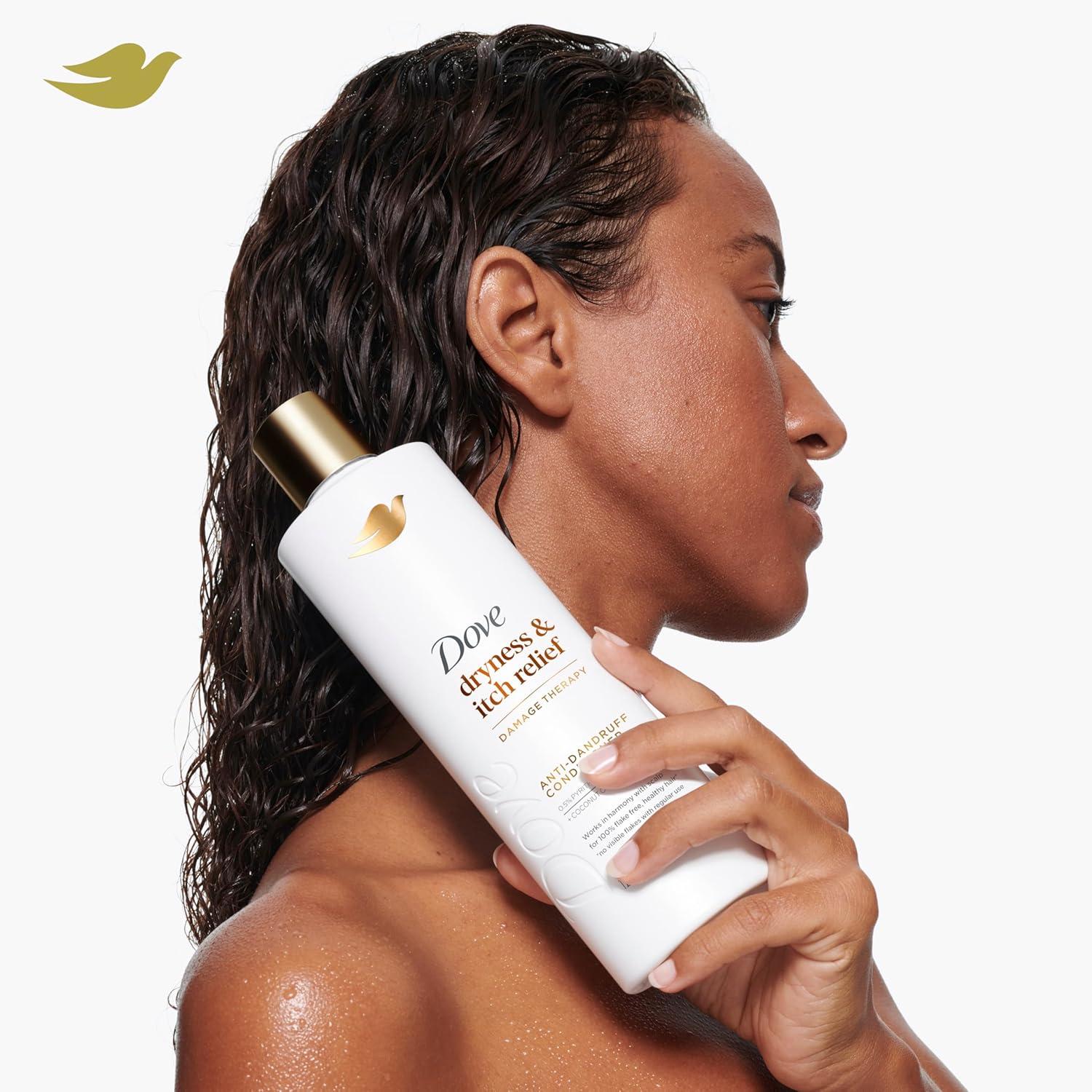 imageDove Damage Therapy Derma Conditioner Dryness Itch for Flaky Scalp with Pyrithione Zinc and Coconut Oil 12 Fl OzCoconut