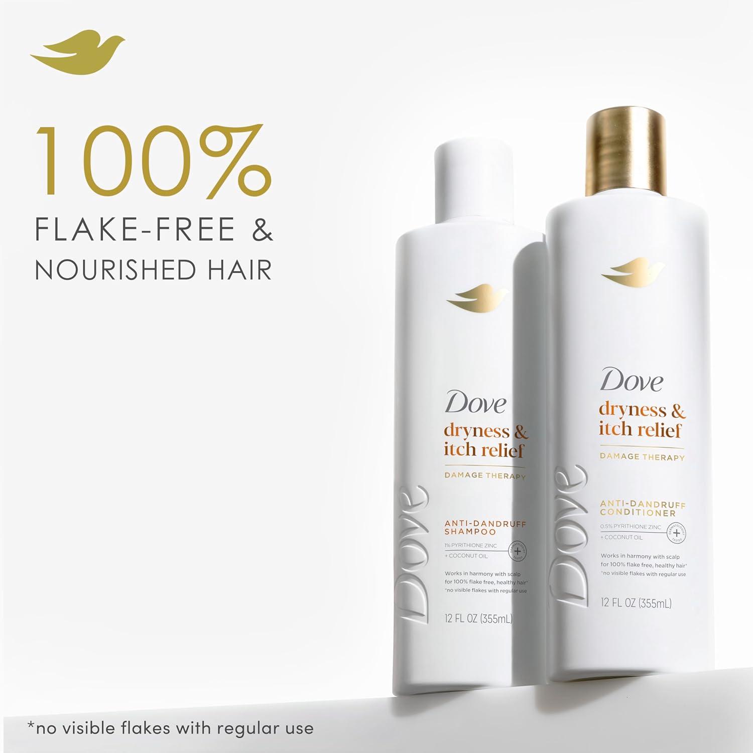 imageDove Damage Therapy Derma Conditioner Dryness Itch for Flaky Scalp with Pyrithione Zinc and Coconut Oil 12 Fl OzCoconut