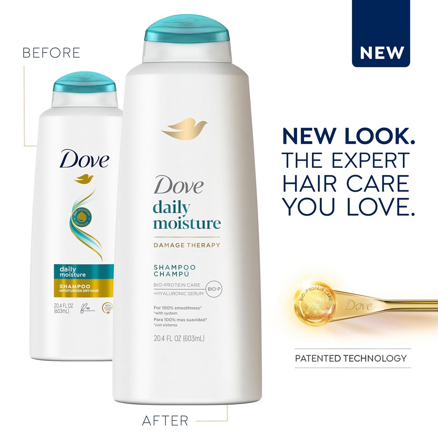 imageDove Damage Therapy Shampoo 6Pack Coconut amp Hydration 24H Hydration for Revitalizing Dry Damaged Hair 12 Oz Ea204 Fl Oz Pack of 1