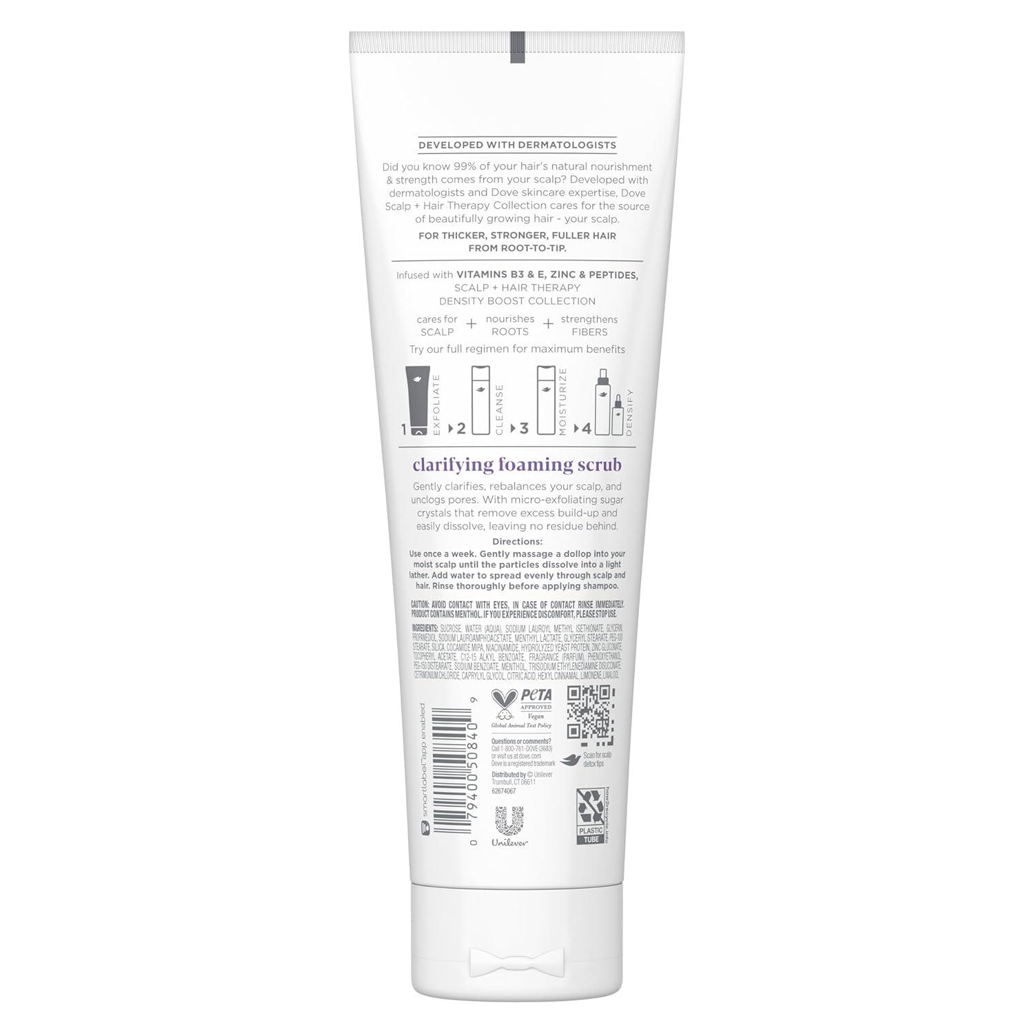imageDove Density Boost Clarifying Foaming Scrub Scalp Hair Therapy for gentle scalp exfoliation with Vitamin B3 Zinc and 0 sulfates 9 ozScalp Hair Therapy