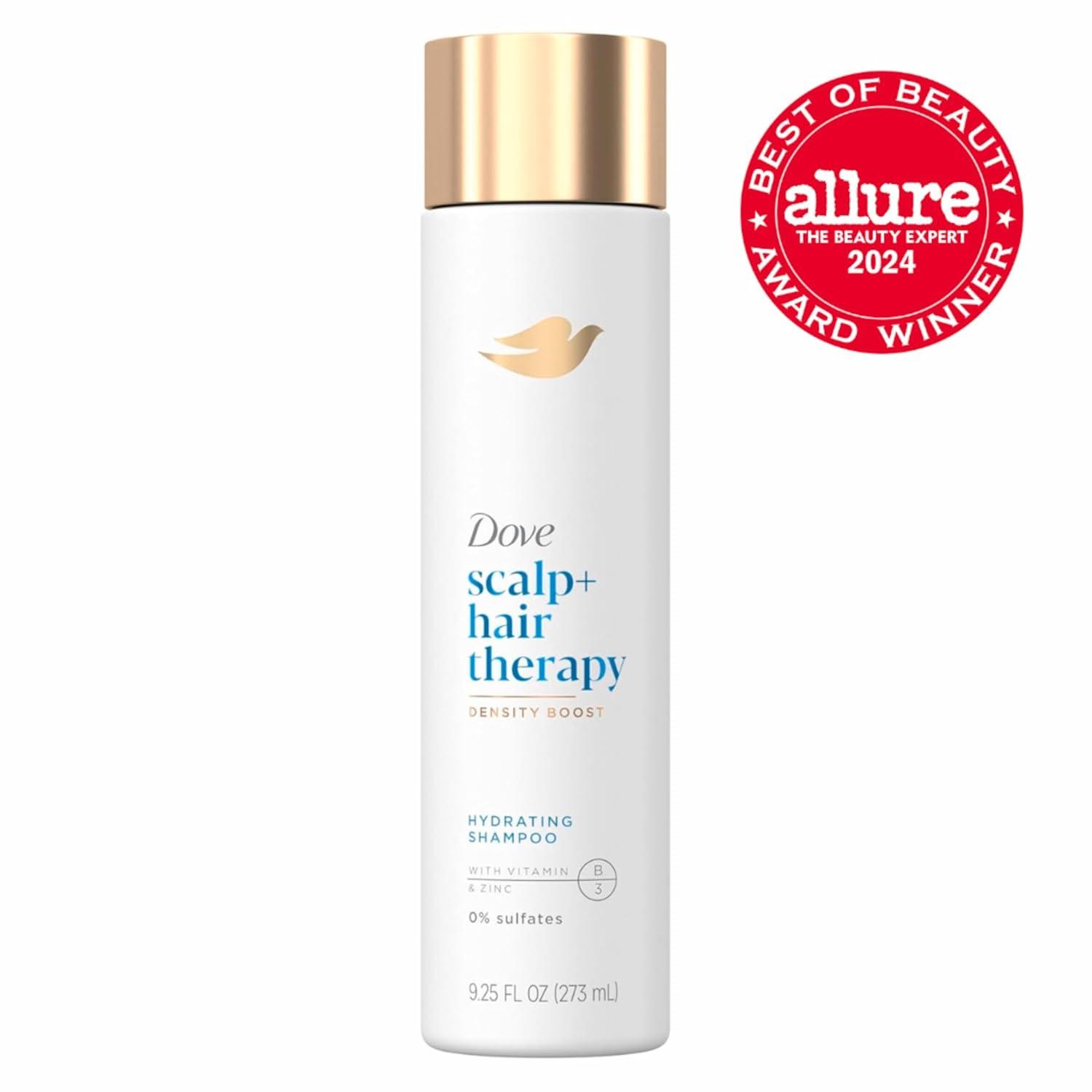 imageDove Density Boost Hydrating Shampoo Scalp Hair Therapy for Gentle Cleansing with Vitamin B3 Zinc and 0 sulfates 925 oz925 Fl Oz Pack of 1