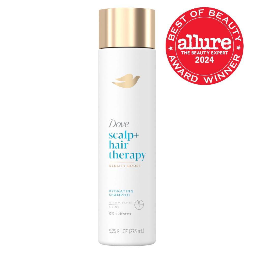 imageDove Density Boost Hydrating Shampoo Scalp Hair Therapy for Gentle Cleansing with Vitamin B3 Zinc and 0 sulfates 925 oz925 Fl Oz Pack of 2
