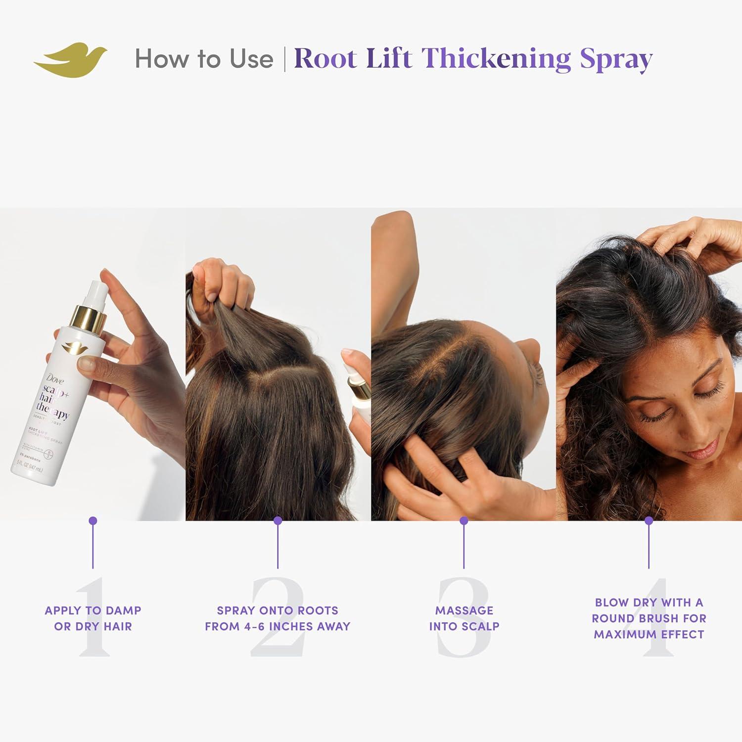 imageDove Density Boost Root Lift Thickening Spray for Fuller Hair and Scalp Therapy with Vitamin B3 Zinc and 0 sulfates 5 oz5 Fl Oz Pack of 1