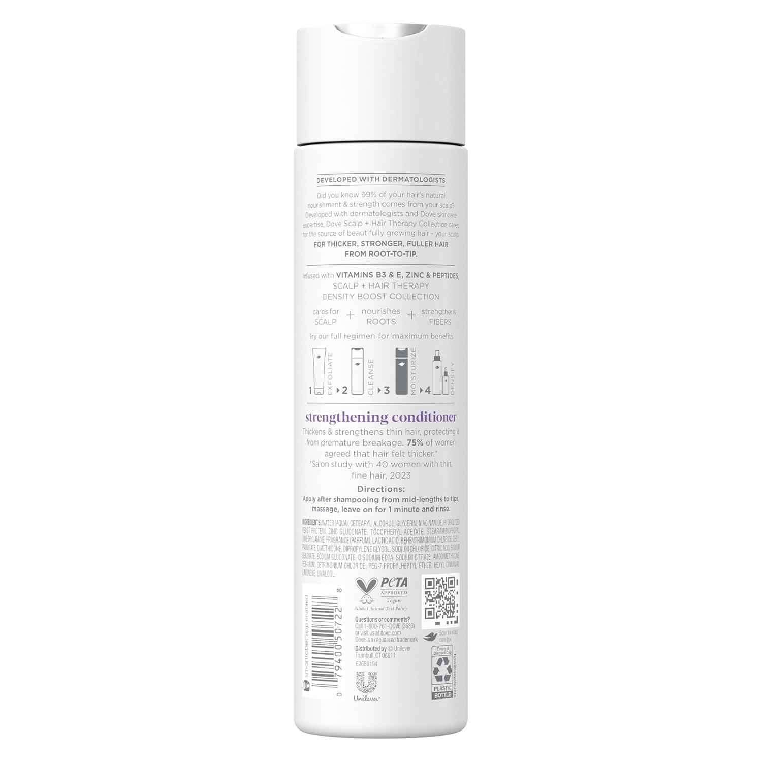 imageDove Density Boost Strengthening Conditioner Scalp Hair Therapy for protecting against premature breakage with Vitamin B3 Zinc and 0 sulfates 925 oz925 Fl Oz Pack of 1