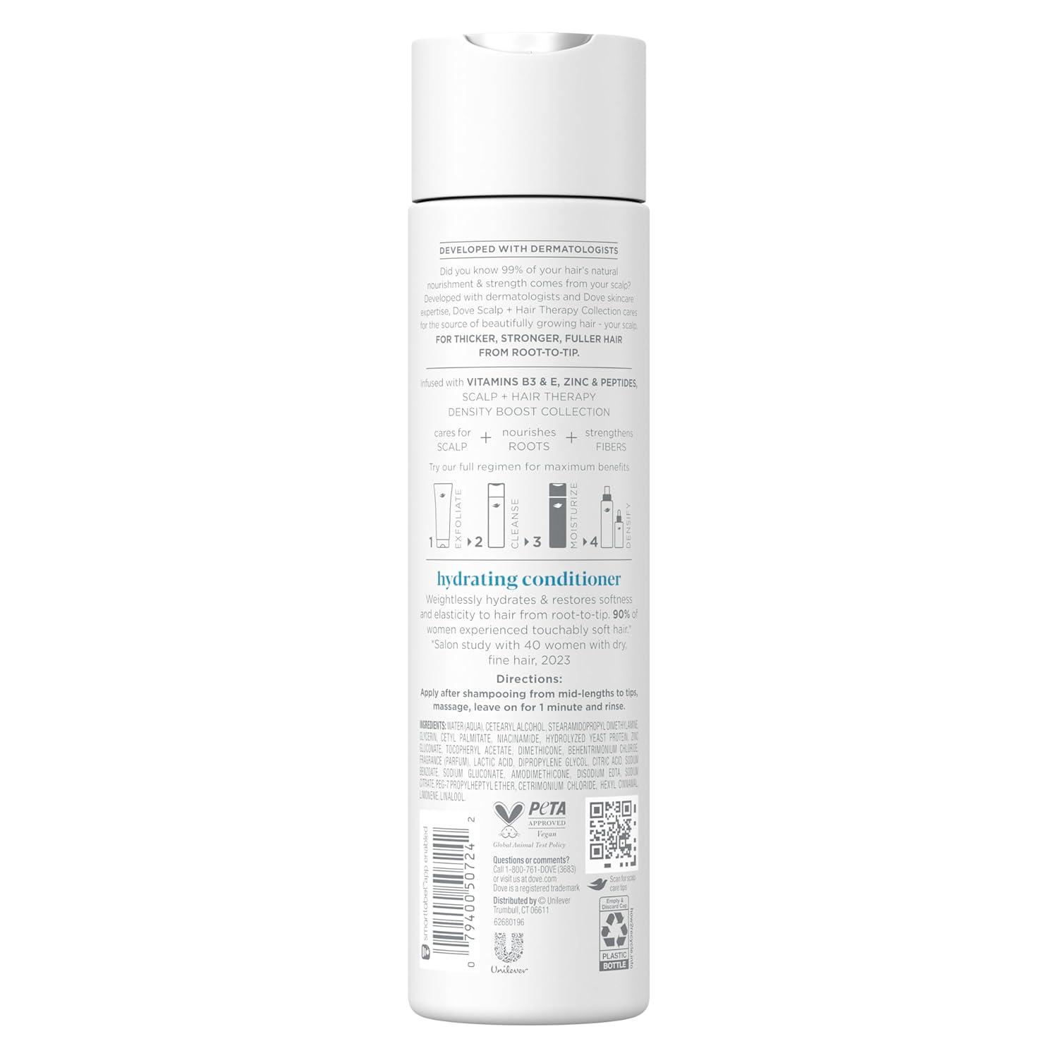 imageDove Density Boost Strengthening Conditioner Scalp Hair Therapy for protecting against premature breakage with Vitamin B3 Zinc and 0 sulfates 925 oz925 Fl Oz Pack of 1