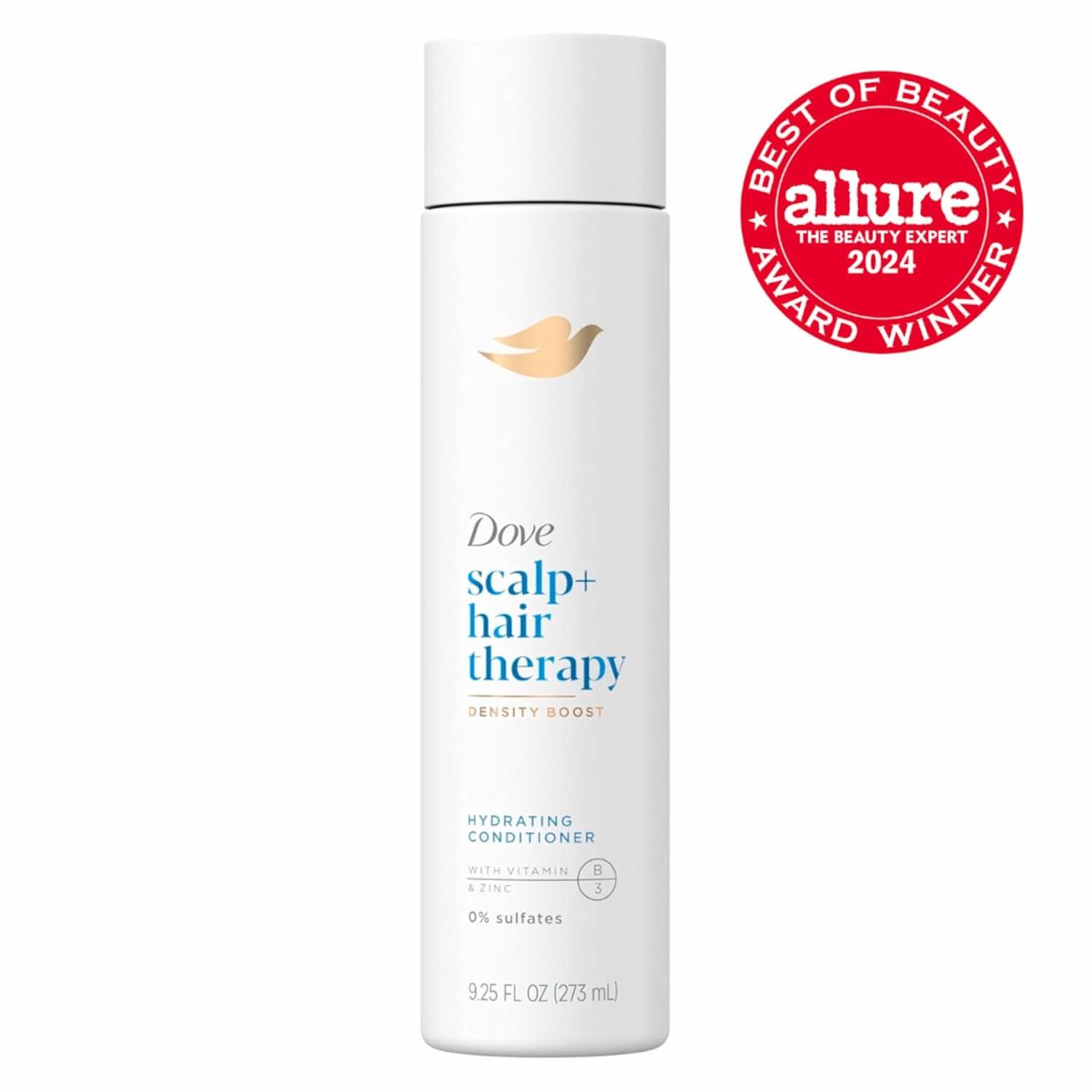 imageDove Density Boost Strengthening Conditioner Scalp Hair Therapy for protecting against premature breakage with Vitamin B3 Zinc and 0 sulfates 925 oz925 Fl Oz Pack of 2