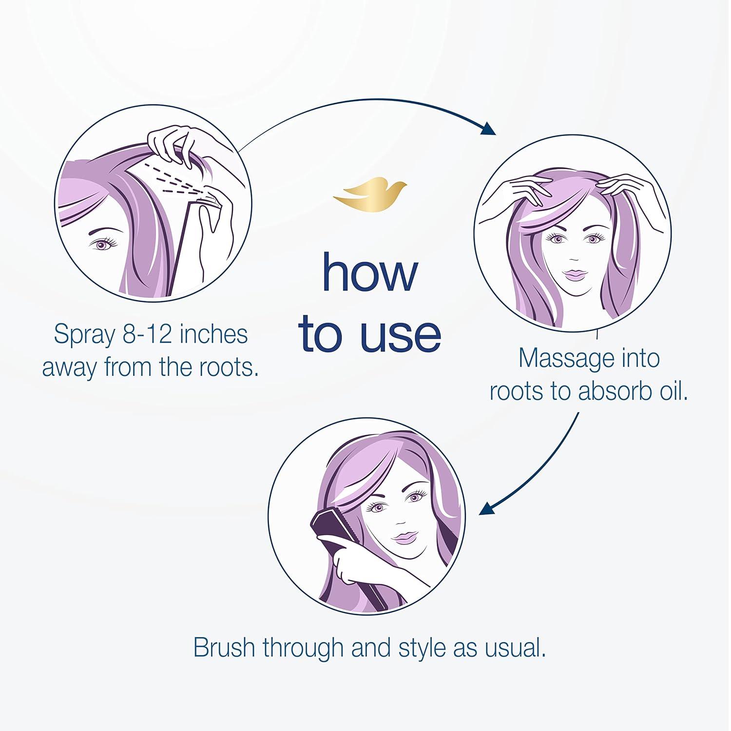 imageDove Dry Shampoo Volume and Fullness 3 Count Hair Treatment for Oily Hair Cleansing Hair Volumizer 5 oz