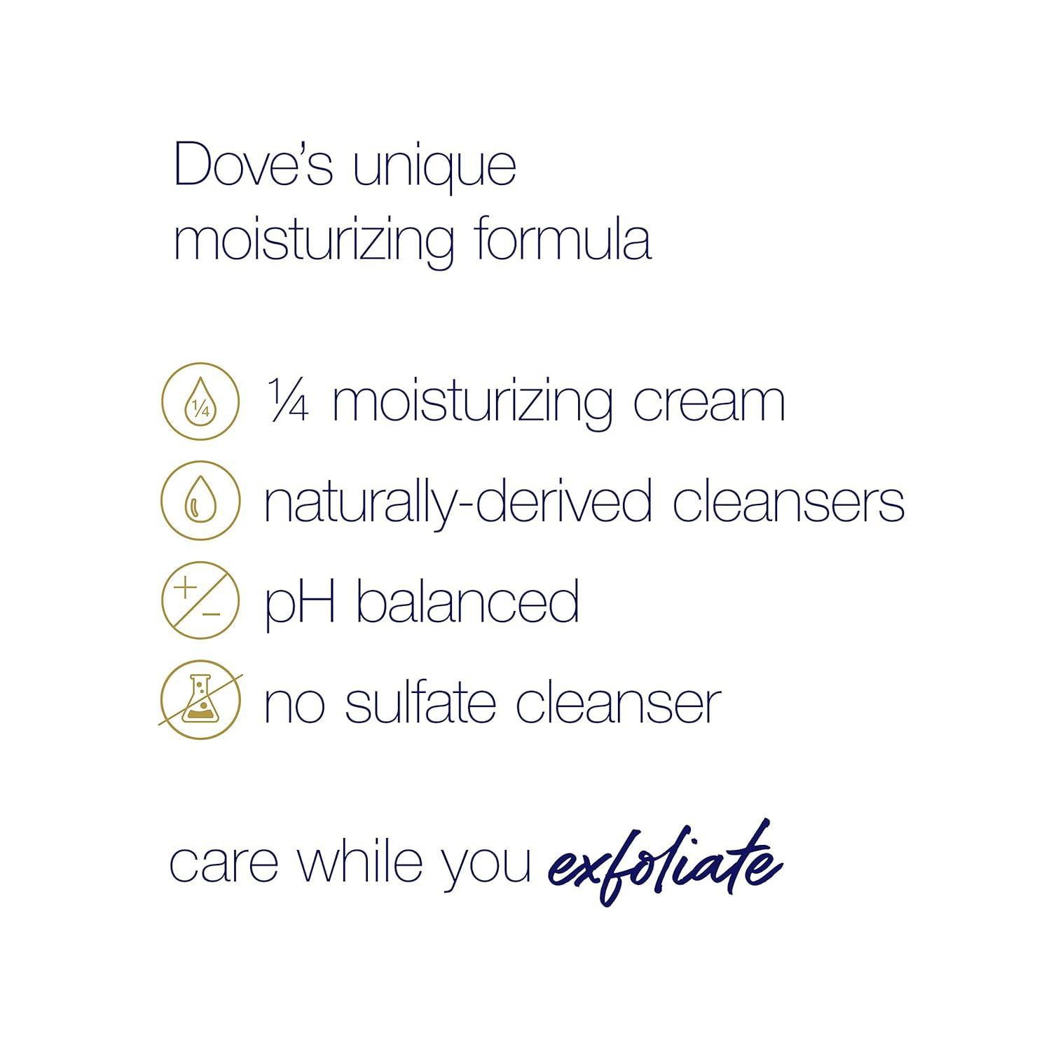 imageDove Exfoliating Body Polish Body Scrub Crushed Almond and Mango Butter 4 Count Exfoliating Scrub for Dry Skin Gently Exfoliates to Reveal Healthy Skin 105 ozOatmeal and Calendula Oil