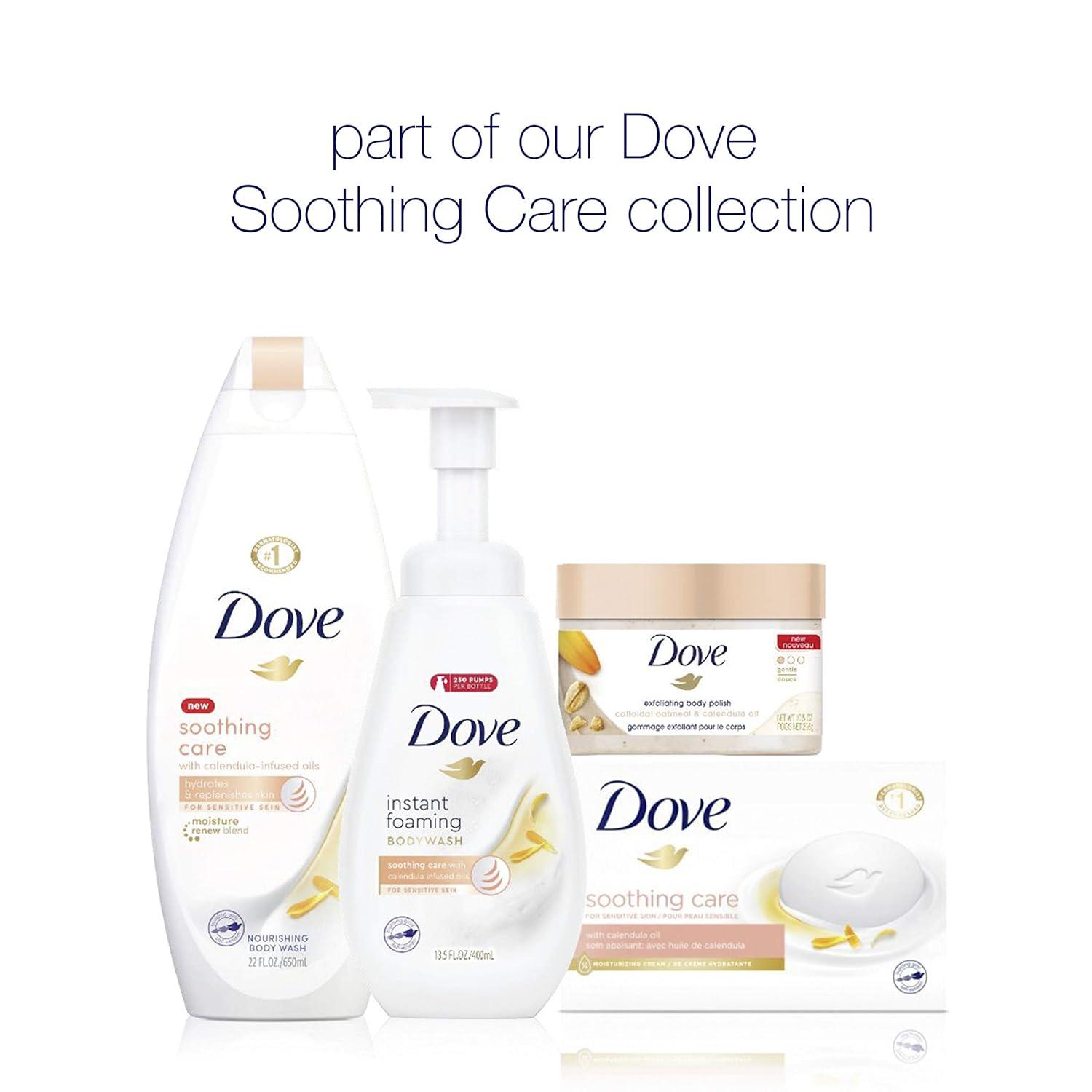 imageDove Exfoliating Body Polish Body Scrub Crushed Almond and Mango Butter 4 Count Exfoliating Scrub for Dry Skin Gently Exfoliates to Reveal Healthy Skin 105 ozOatmeal and Calendula Oil