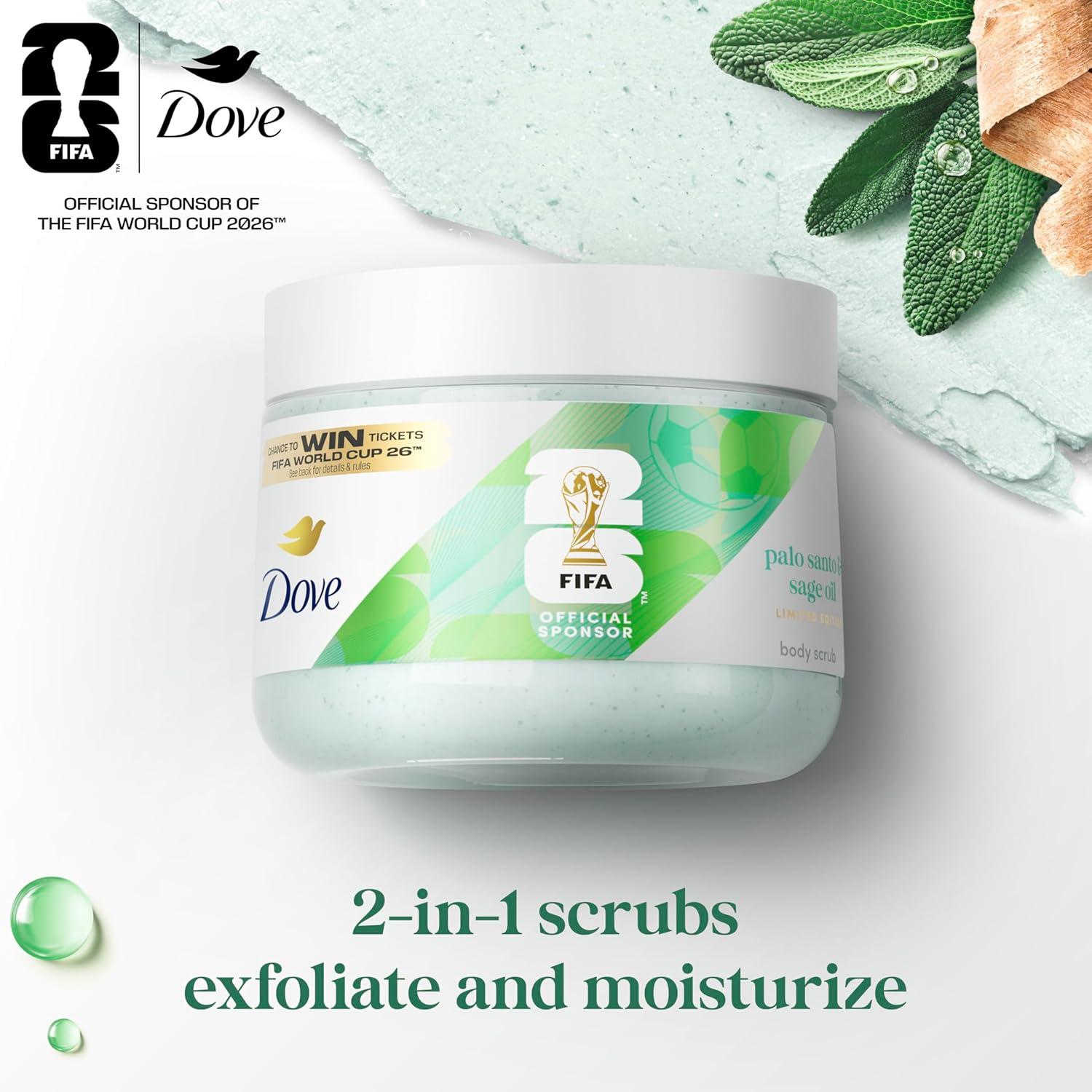 imageDove FIFA World Cup 2026 Limited Edition Hydrating Regimen 3Pack Palo Santo amp Sage Oil Body Wash 24Hour Nourishing MicroMoisture Vegan amp DermatologistRecommended