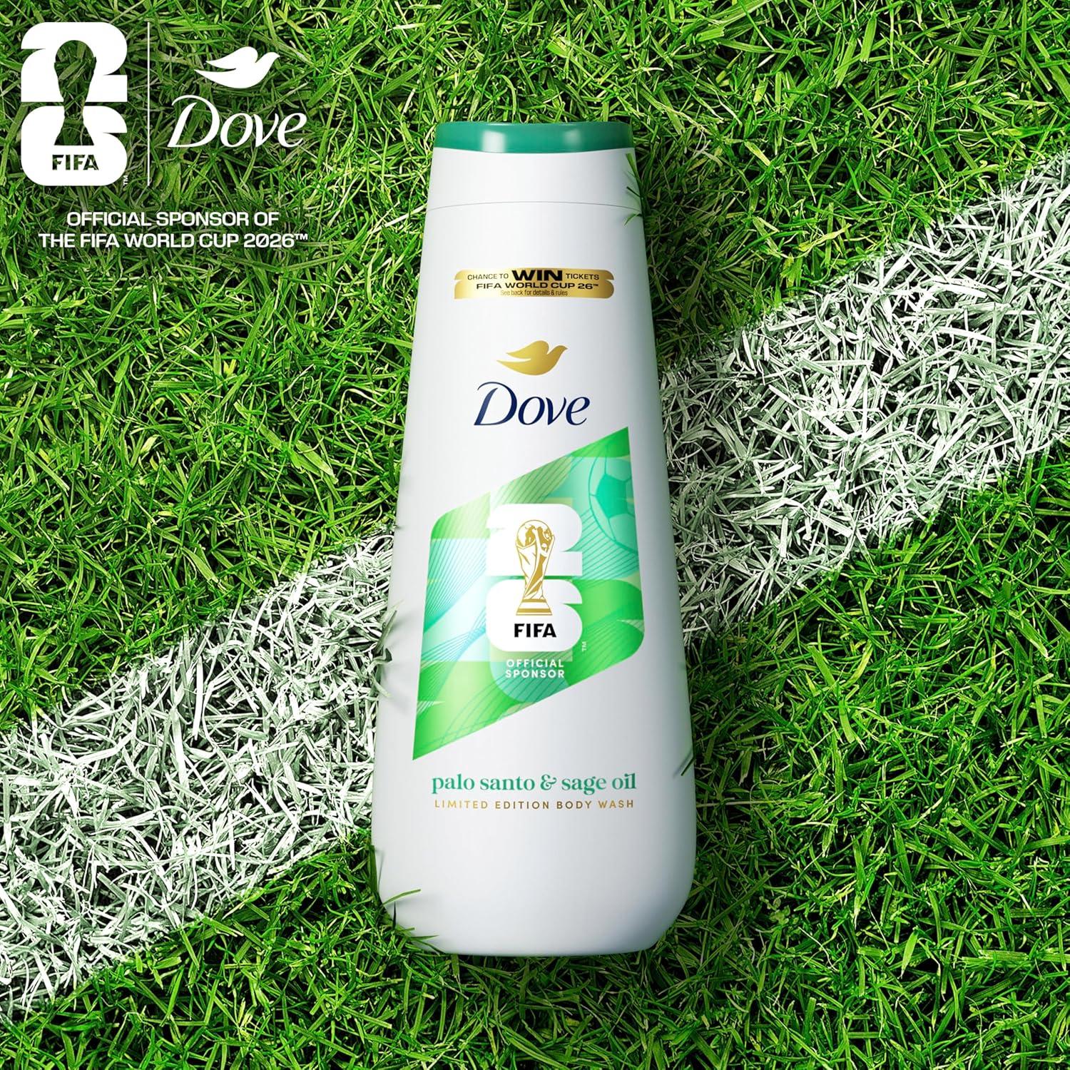 imageDove FIFA World Cup 2026 Limited Edition Hydrating Regimen 3Pack Palo Santo amp Sage Oil Body Wash 24Hour Nourishing MicroMoisture Vegan amp DermatologistRecommended