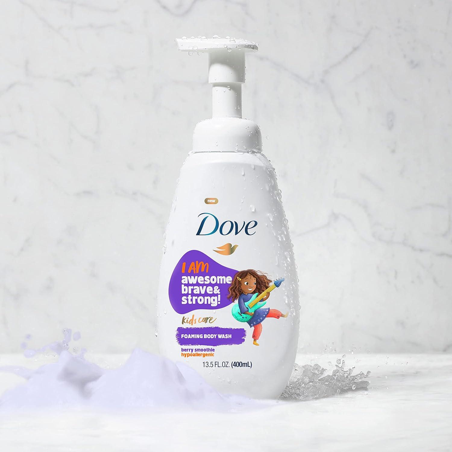imageDove Foaming Body Wash For Kids 4 Count Berry Smoothie Hypoallergenic Skin Care 135 ozBlueberry