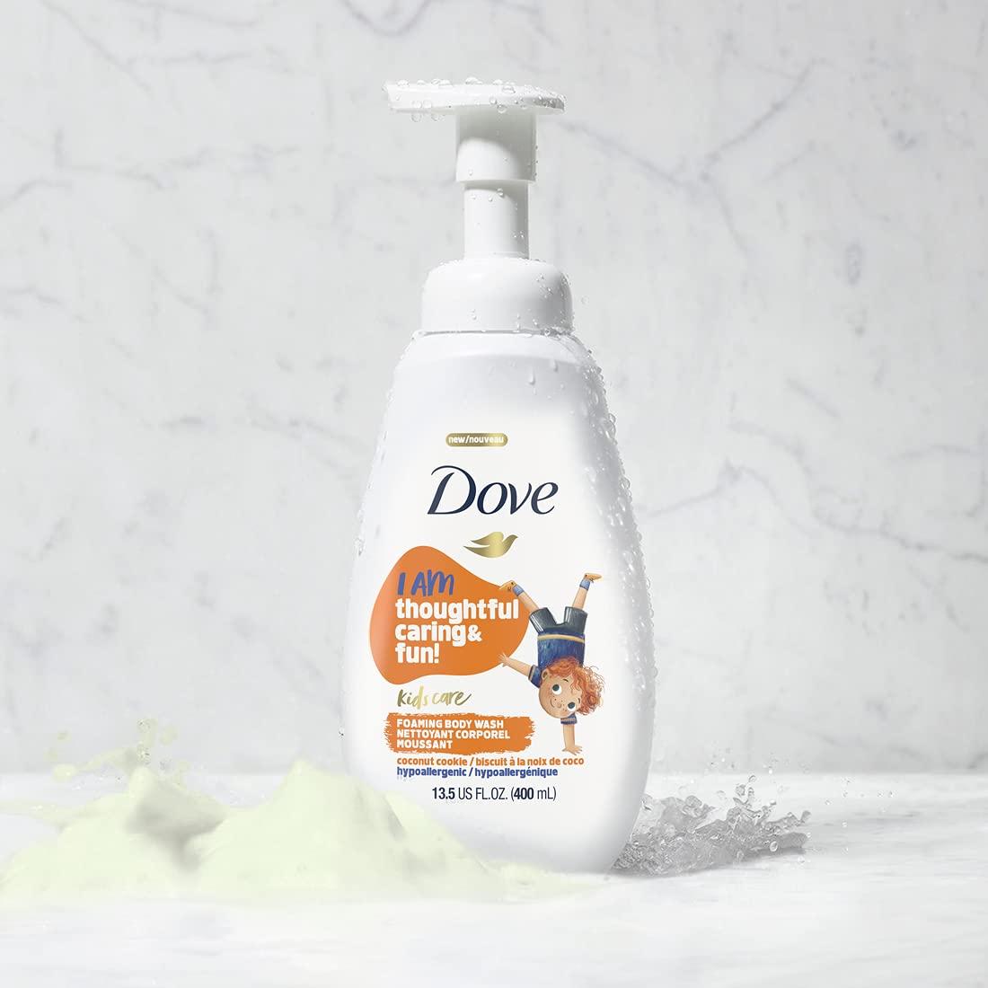 imageDove Foaming Body Wash For Kids 4 Count Berry Smoothie Hypoallergenic Skin Care 135 ozCoconut Cookie