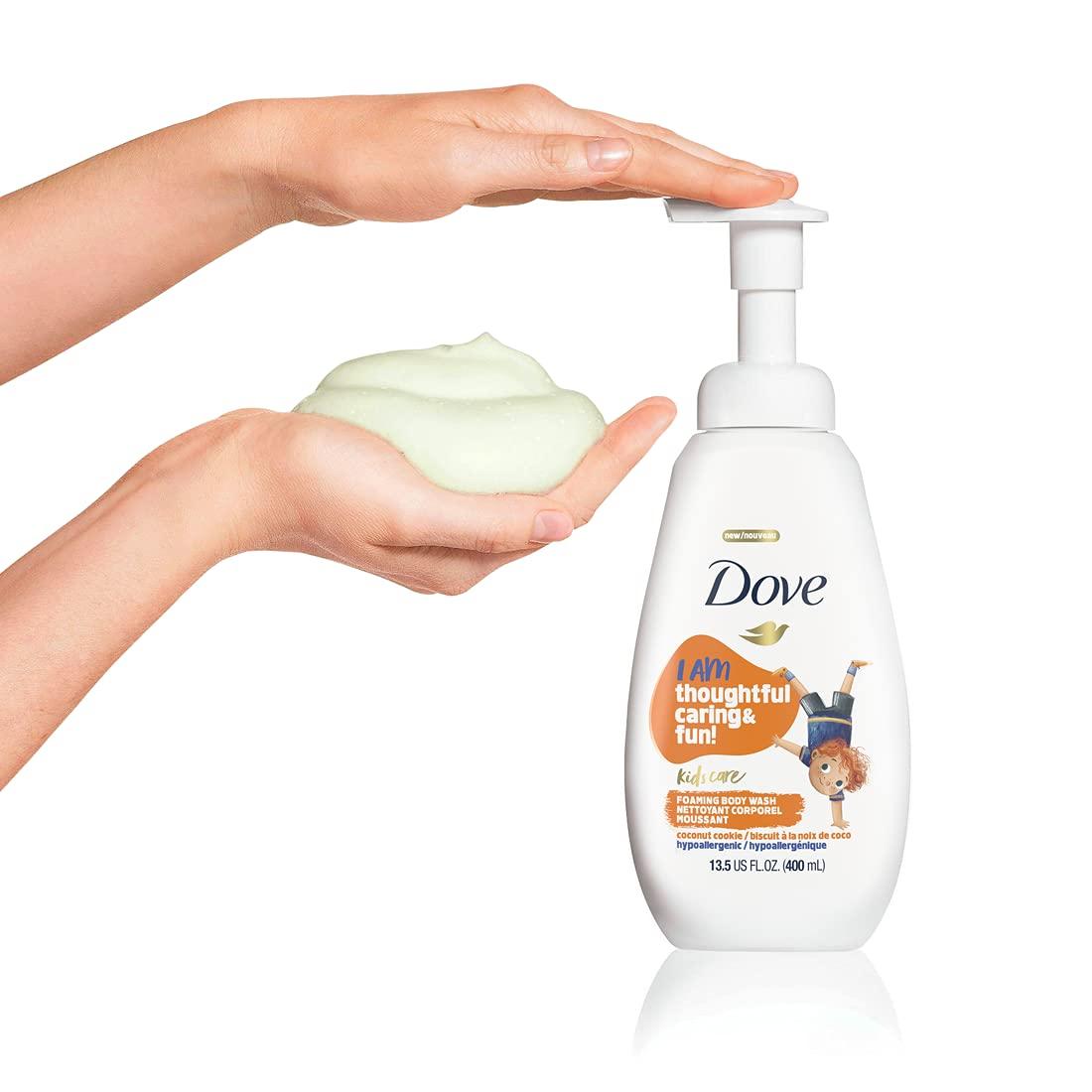 imageDove Foaming Body Wash For Kids 4 Count Berry Smoothie Hypoallergenic Skin Care 135 ozCoconut Cookie