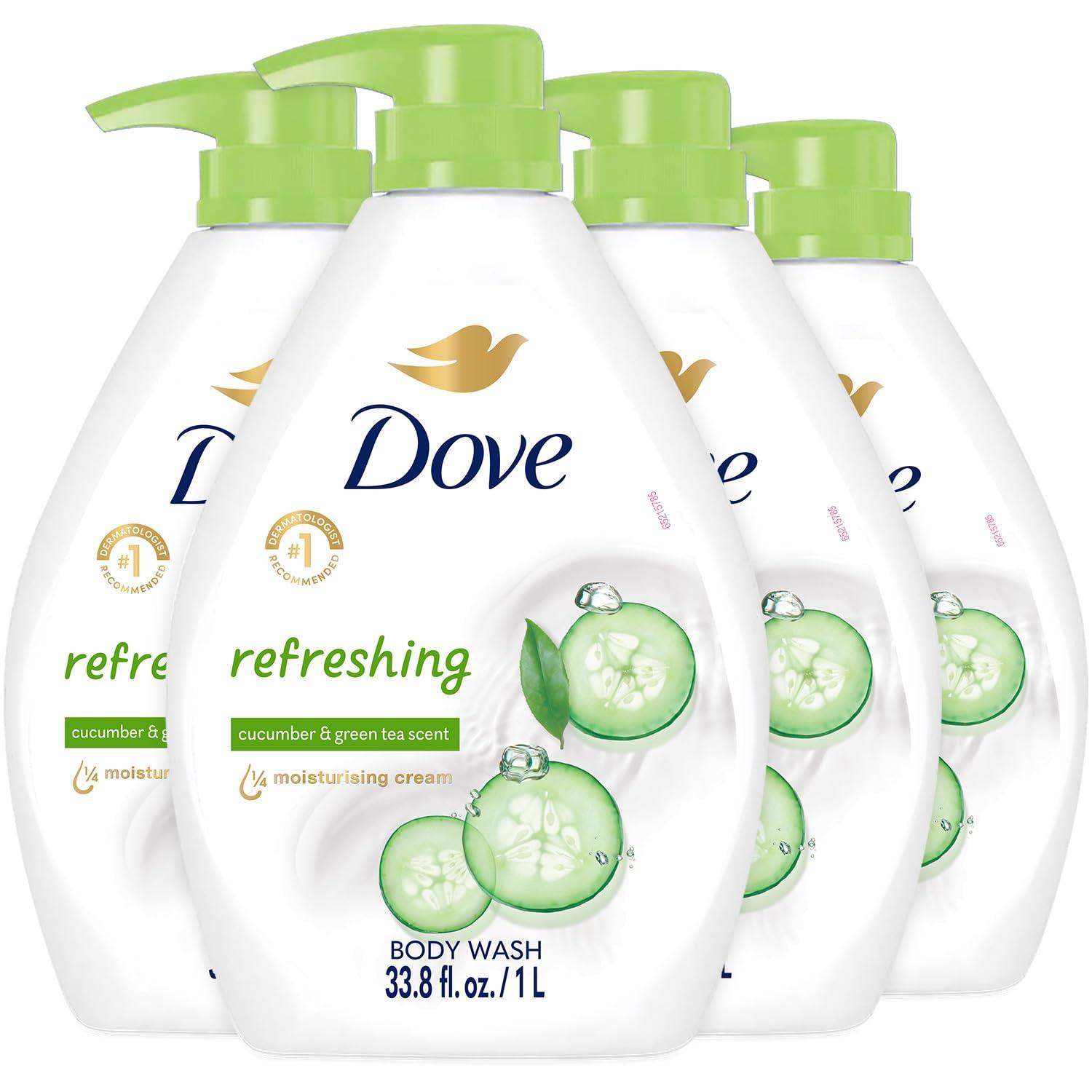 imageDove Glowing Body Wash For Revitalized Refreshed Skin Mango Butter and Almond Butter Cleanser That Effectively Washes Away Bacteria While Nourishing Your Skin 22 oz 4 CountMango and Almond Butter