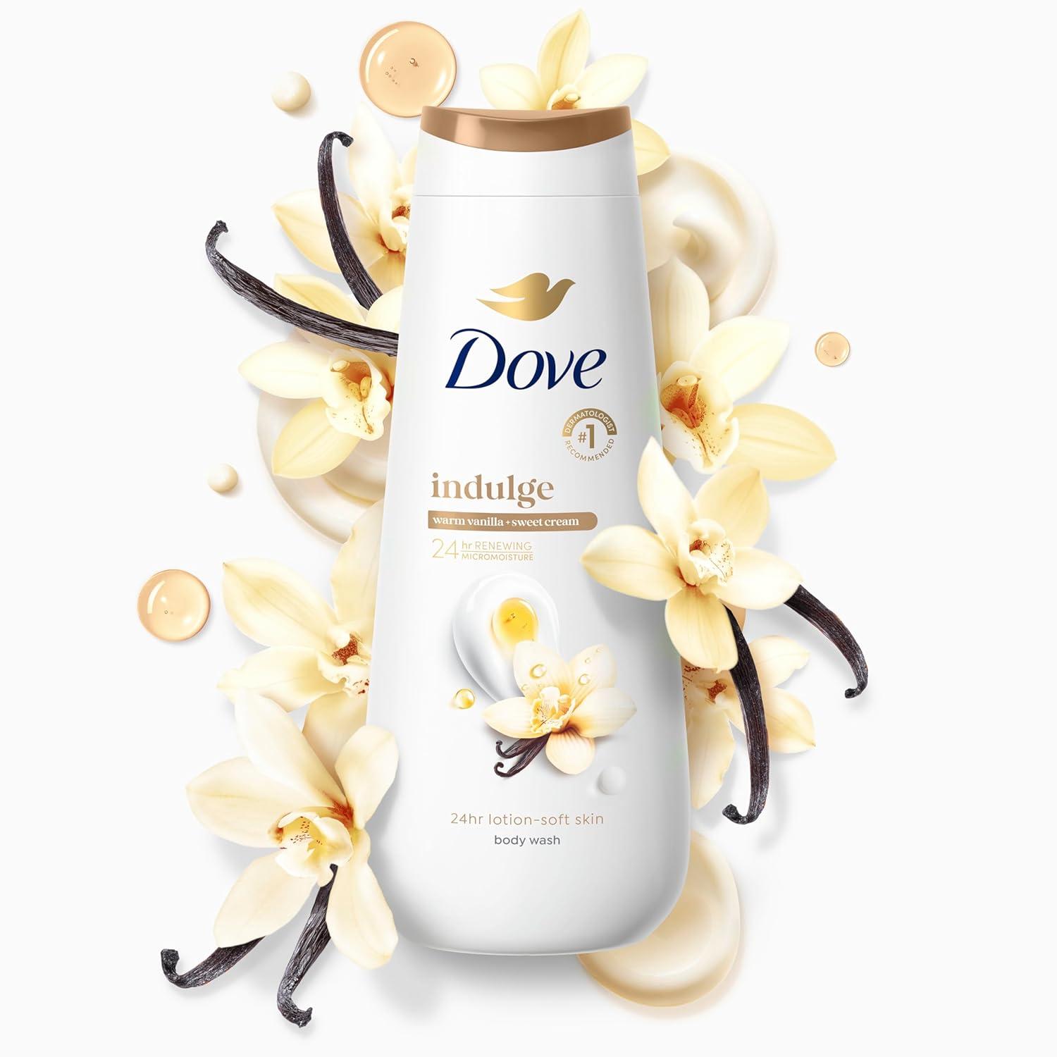 imageDove Indulge Body Wash Warm Vanilla Sweet Cream for Hydrated amp Soft Skin 20 FO