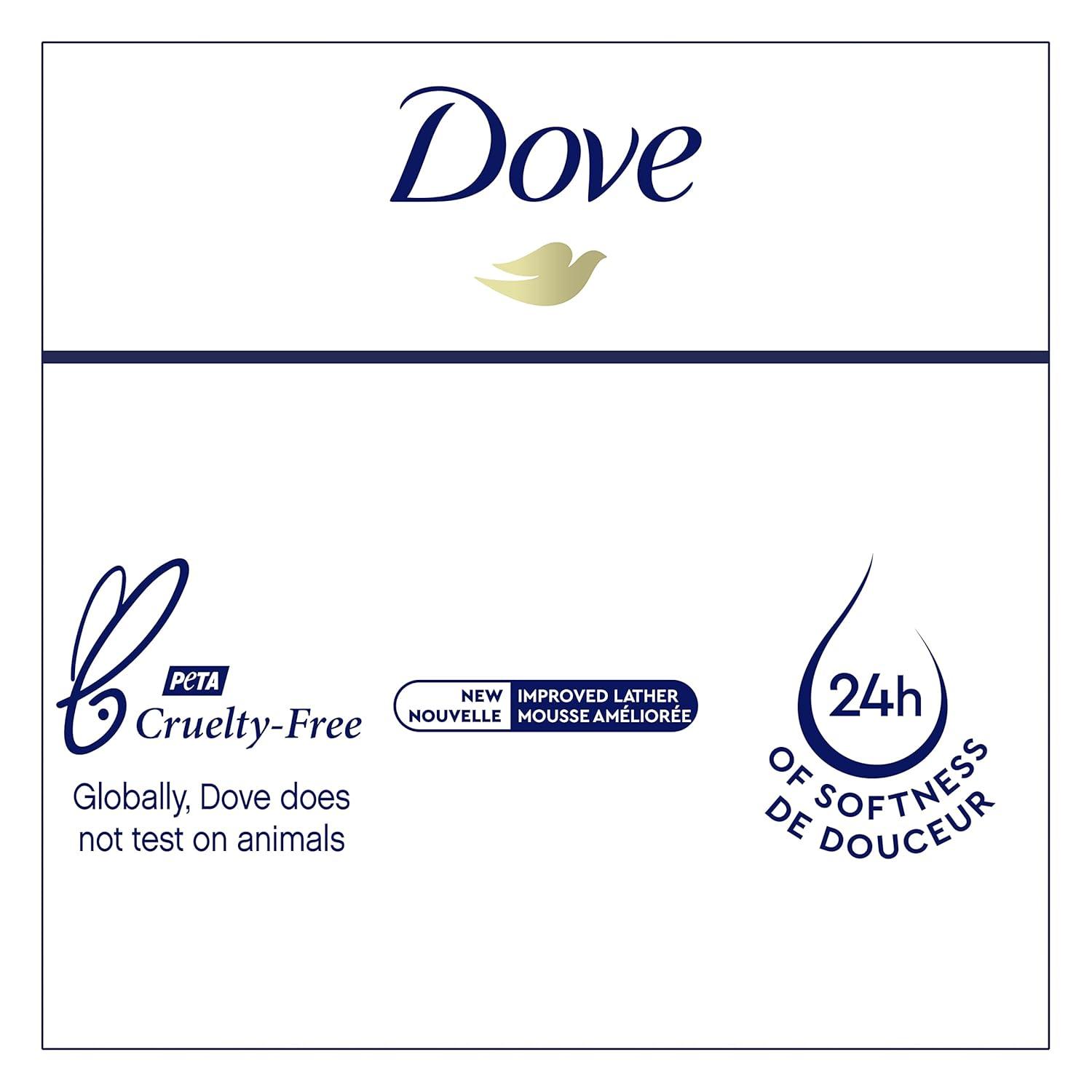 imageDove Instant Foaming Body Wash 4 Count for Soft Smooth Skin Deep Moisture Cleanser That Effectively Washes Away Bacteria While Nourishing Your Skin White 135 OzUnscented