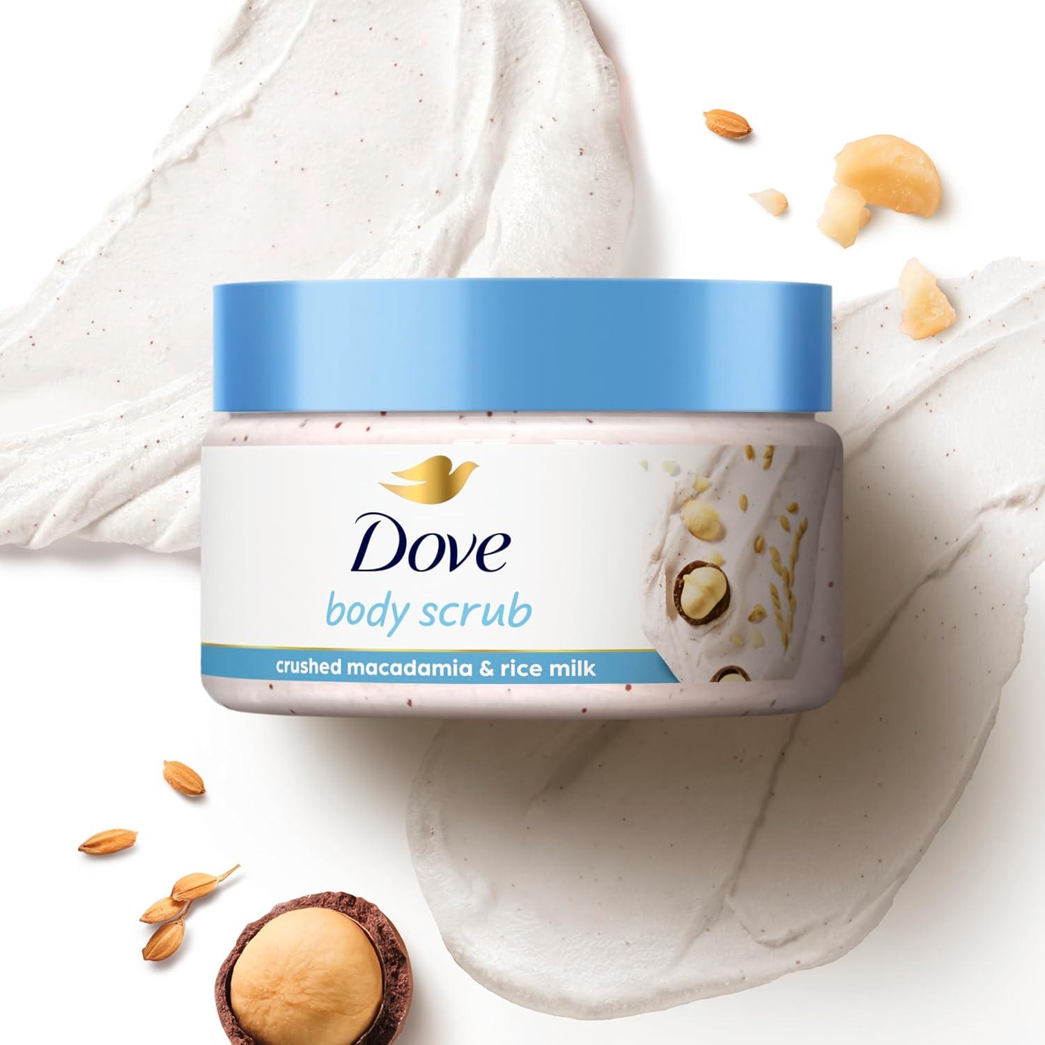 imageDove Mixed Body Scub Trial Pack 3 Pack for Women for Visibly SilkySmooth Nourished Skin 35 oz