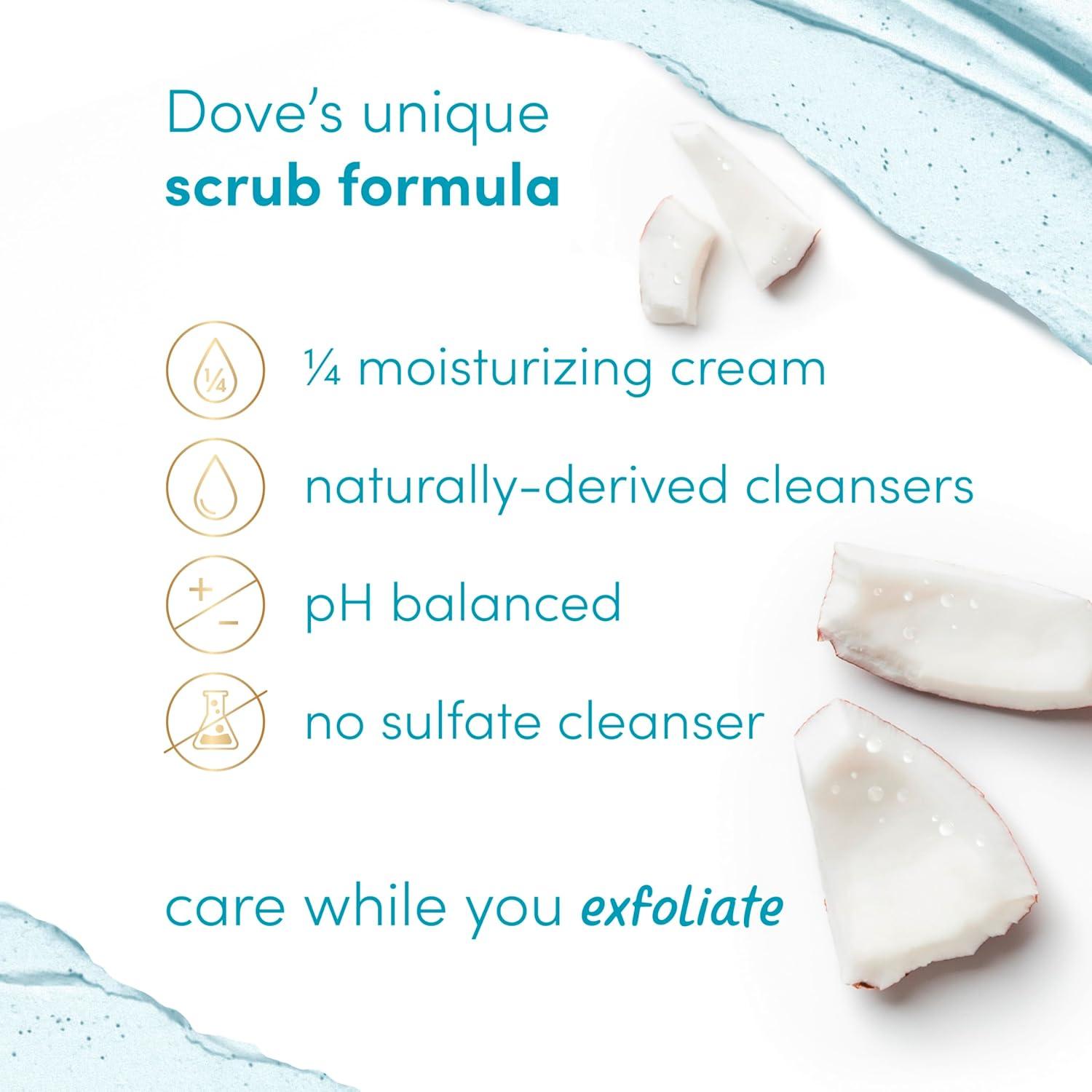 imageDove Moisturizing Body Scrub Coconut amp Lime pHBalanced Whipped Texture SkinRenewing Exfoliator 15 oz