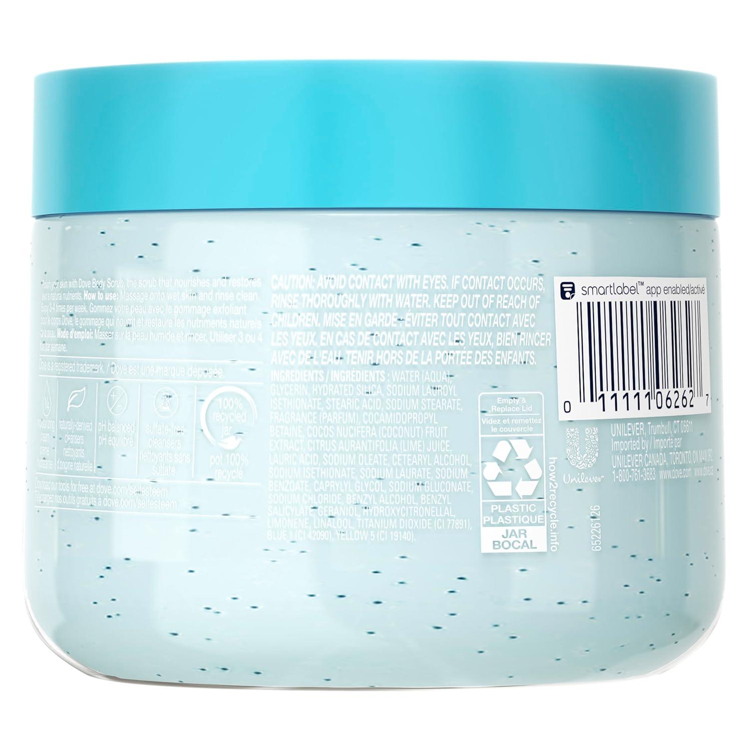 imageDove Moisturizing Body Scrub Coconut amp Lime pHBalanced Whipped Texture SkinRenewing Exfoliator 15 oz