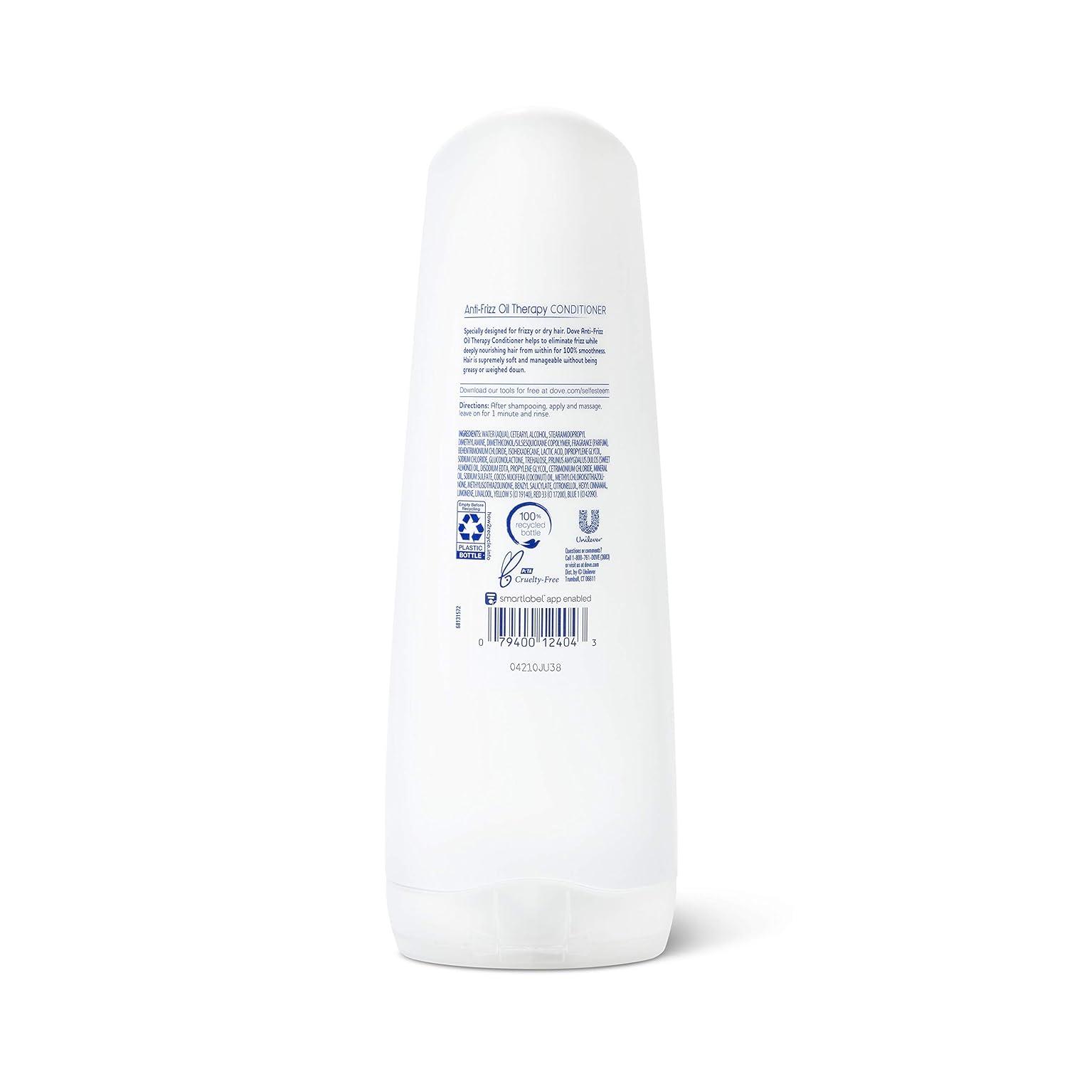 imageDove Nutritive Solutions Dry Hair Conditioner for Frizzy Control Oil Therapy with NutriOils Moisturizing Conditioner Formula Smooths Hair 12 oz 4 CountUnscented
