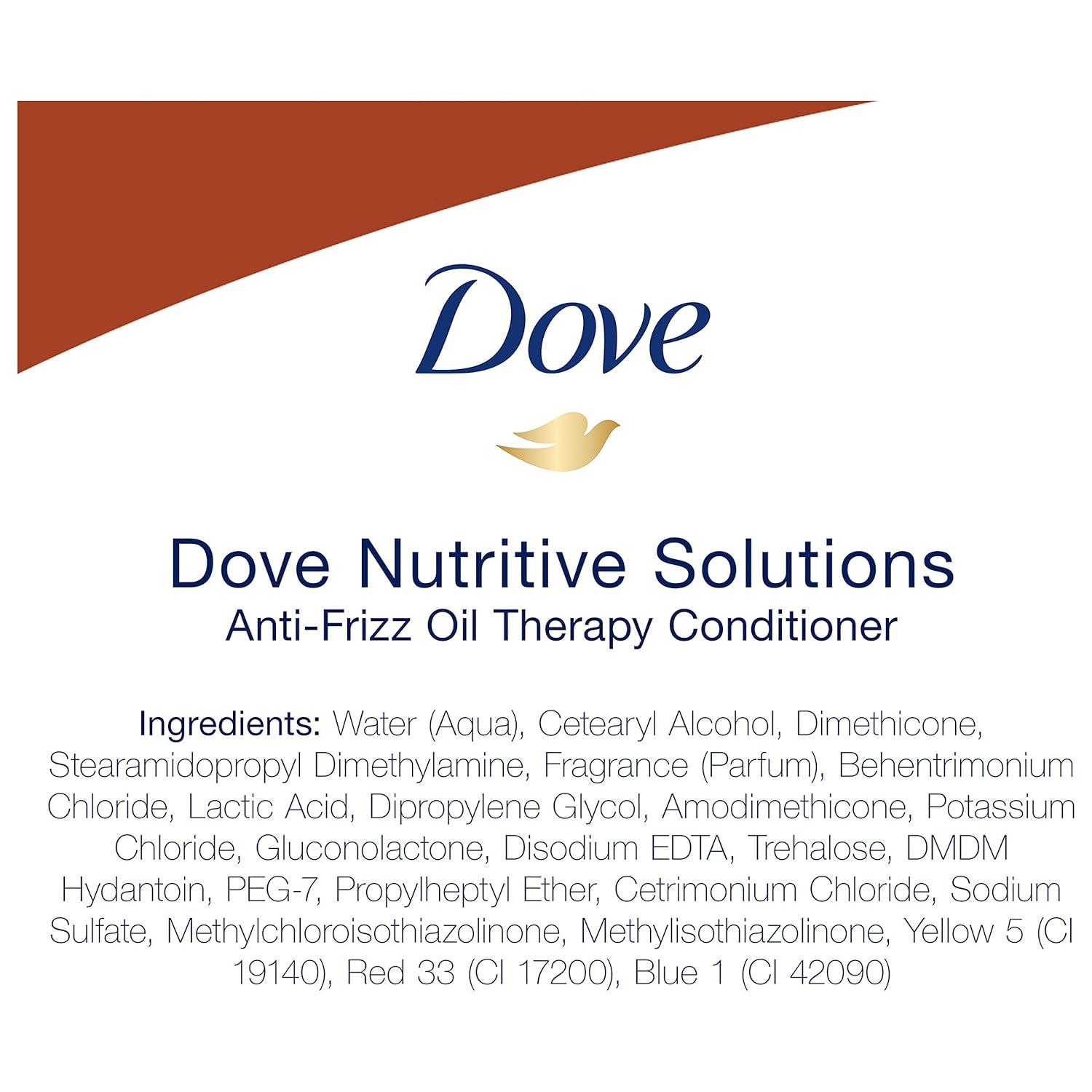 imageDove Nutritive Solutions Dry Hair Conditioner for Frizzy Control Oil Therapy with NutriOils Moisturizing Conditioner Formula Smooths Hair 12 oz 4 CountUnscented