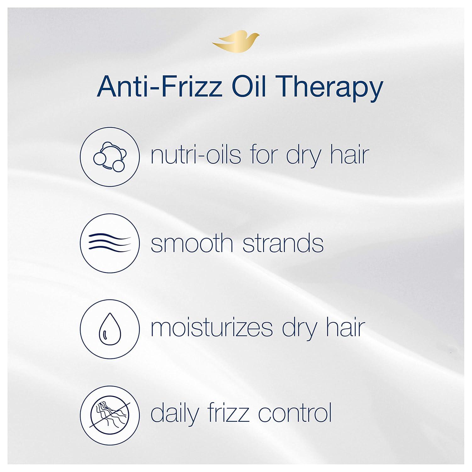 imageDove Nutritive Solutions Dry Hair Conditioner for Frizzy Control Oil Therapy with NutriOils Moisturizing Conditioner Formula Smooths Hair 12 oz 4 CountUnscented
