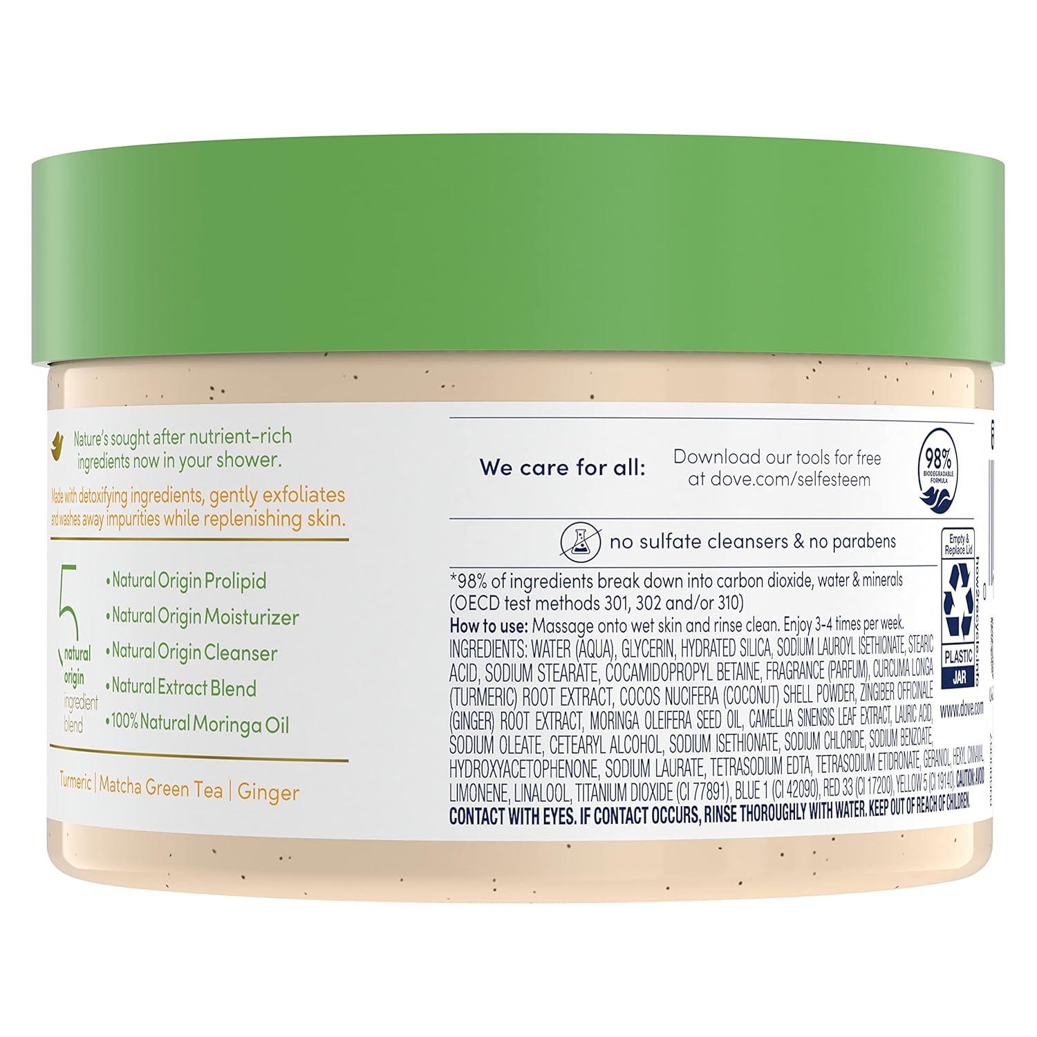 imageDove Powered By Nature Exfoliating Body Polish Detox With 5 Natural Origin Ingredient Blend For Skin Care 105 oz