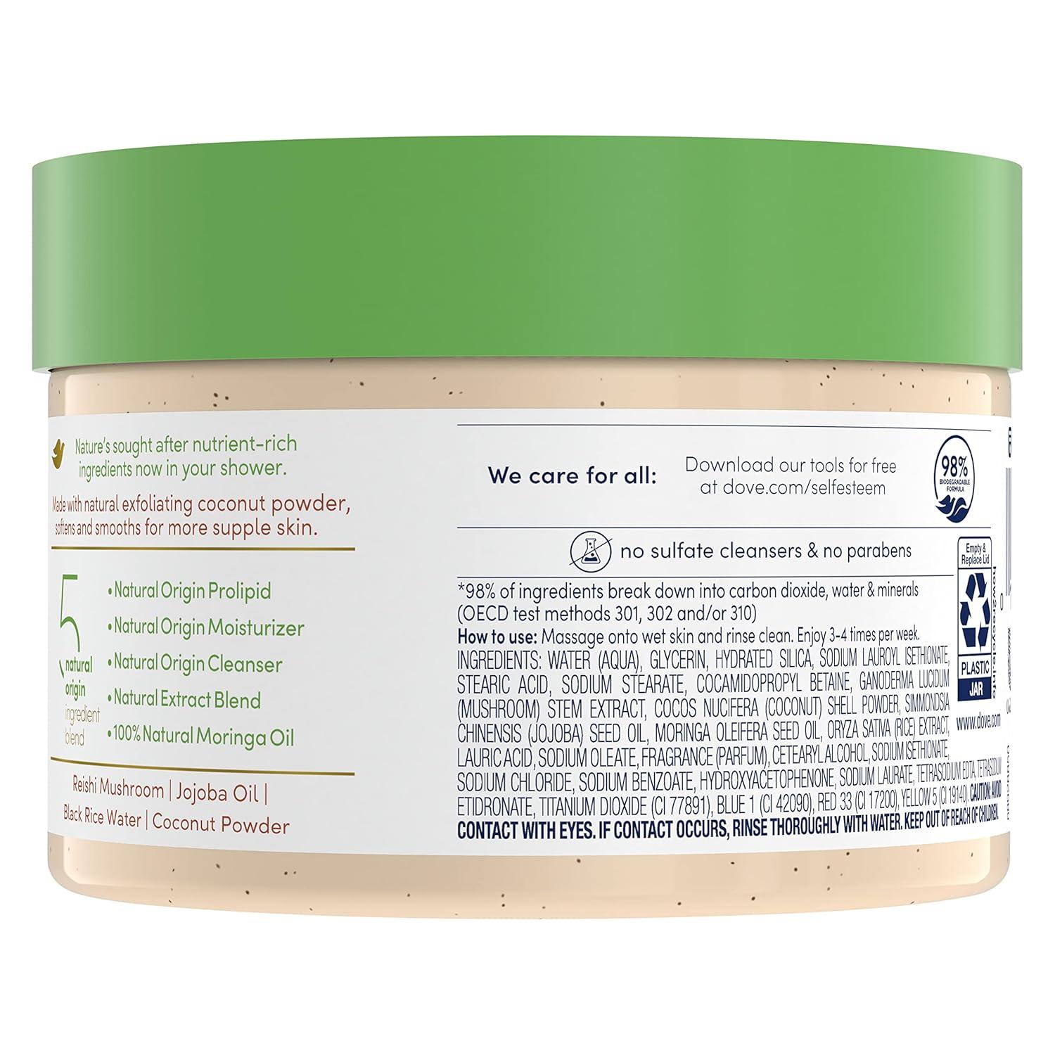 imageDove Powered By Nature Smoothing Body Polish Exfoliating With 5 Natural Origin Ingredient Blend For Skin Care 105 oz Pack of 1105 Ounce Pack of 1