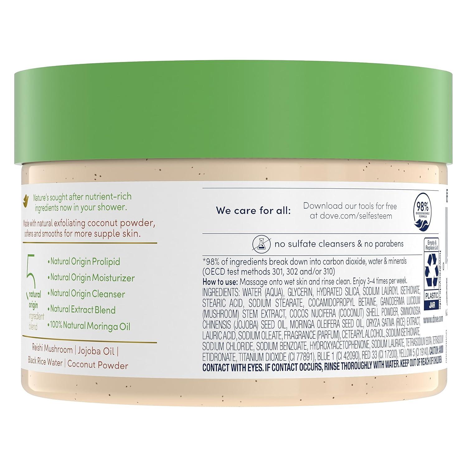 imageDove Powered By Nature Smoothing Body Polish Exfoliating With 5 Natural Origin Ingredient Blend For Skin Care 105 oz Pack of 1105 Ounce Pack of 1