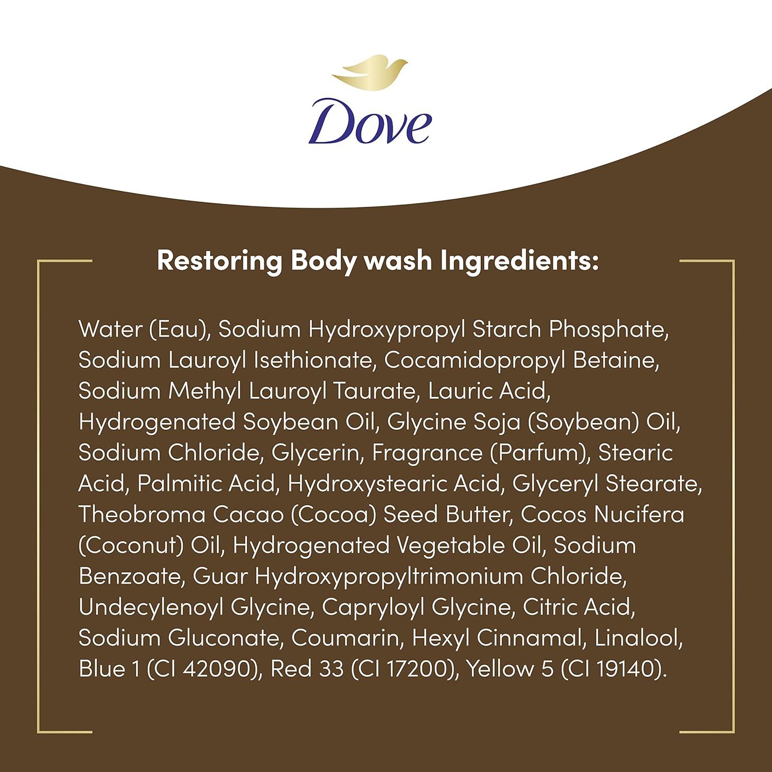 imageDove Purely Pampering Body Wash for Dry Skin Coconut Butter and Cocoa Butter Effectively Washes Away Bacteria While Nourishing Your Skin 22 oz 4 count22 Fl Oz Pack of 4