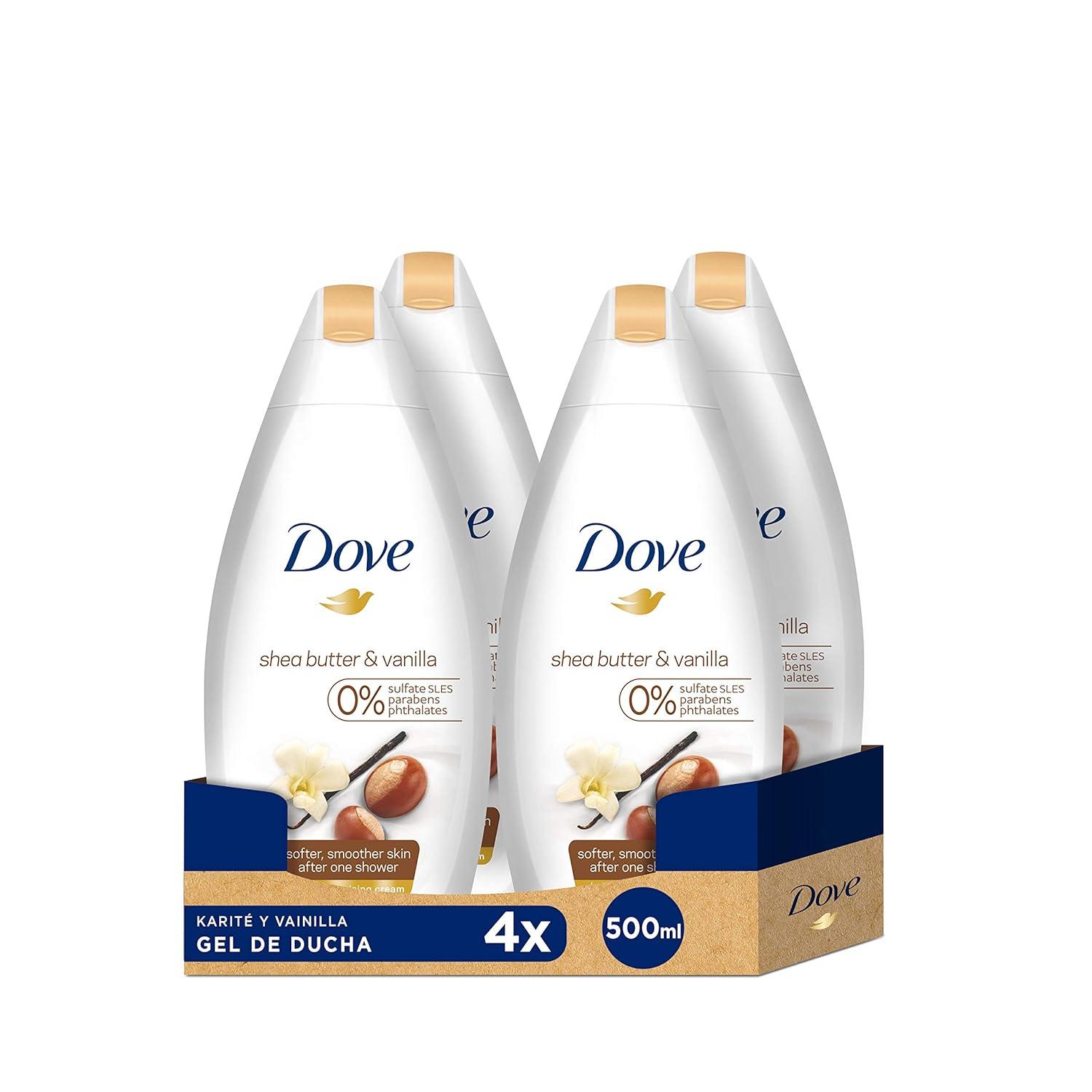 imageDove Purely Pampering Body Wash for Dry Skin Shea Butter with Warm Vanilla Effectively Washes Away Bacteria While Nourishing Your Skin 22 Fl Oz Pack of 4Shea Butter and Warm Vanilla