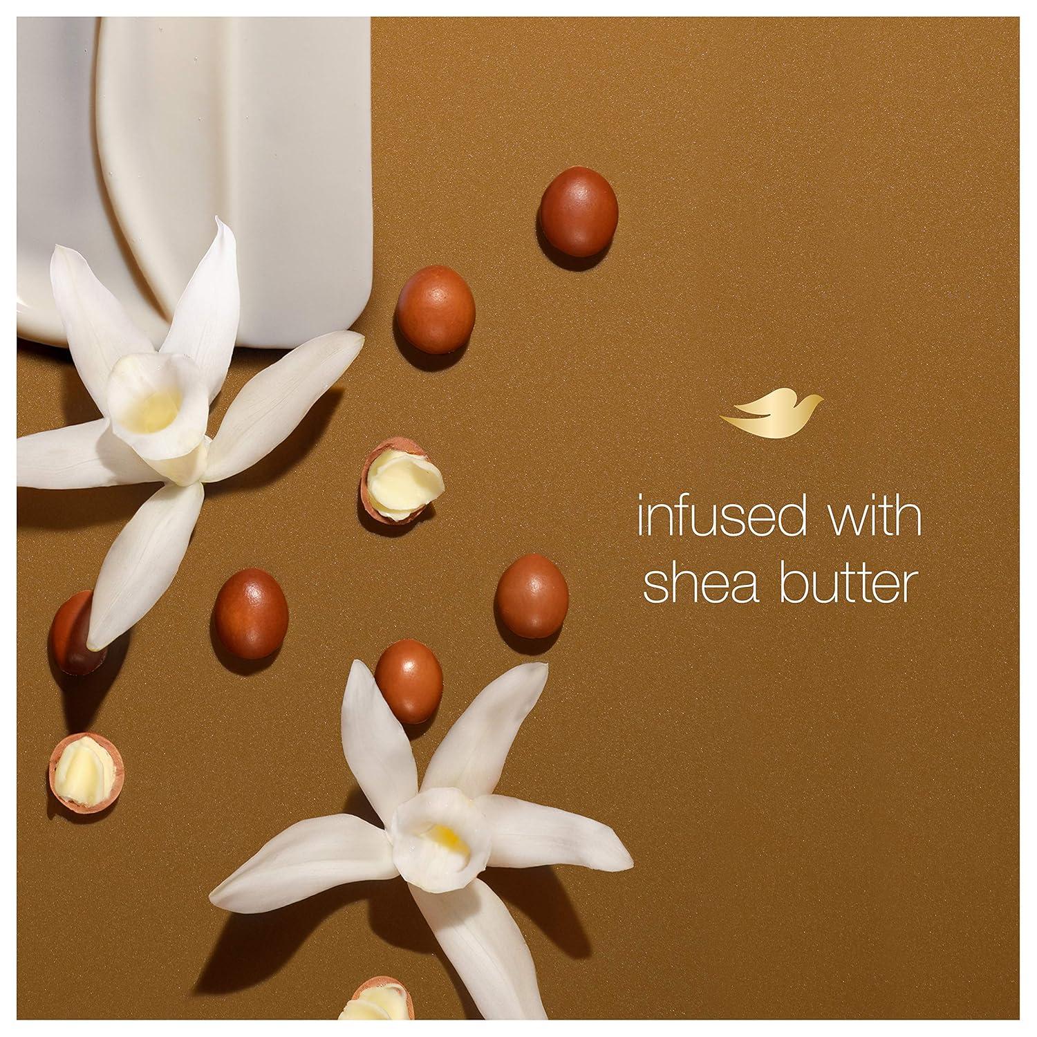 imageDove Purely Pampering Body Wash for Dry Skin Shea Butter with Warm Vanilla Effectively Washes Away Bacteria While Nourishing Your Skin 22 Fl Oz Pack of 4Shea Butter and Warm Vanilla