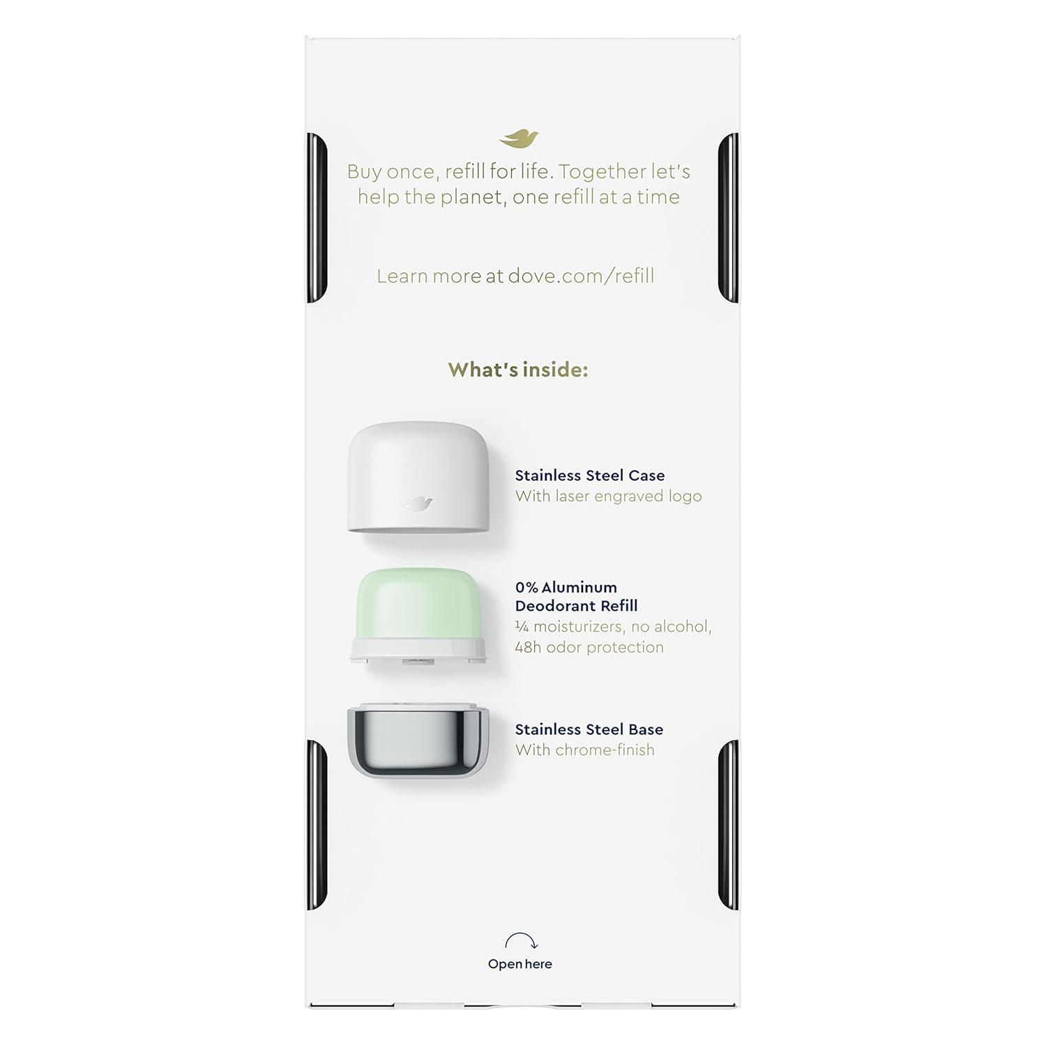 imageDove Refillable Deodorant Starter Kit Deodorant For Women Coconut amp Pink Jasmine 0 Aluminum 113 ozCool