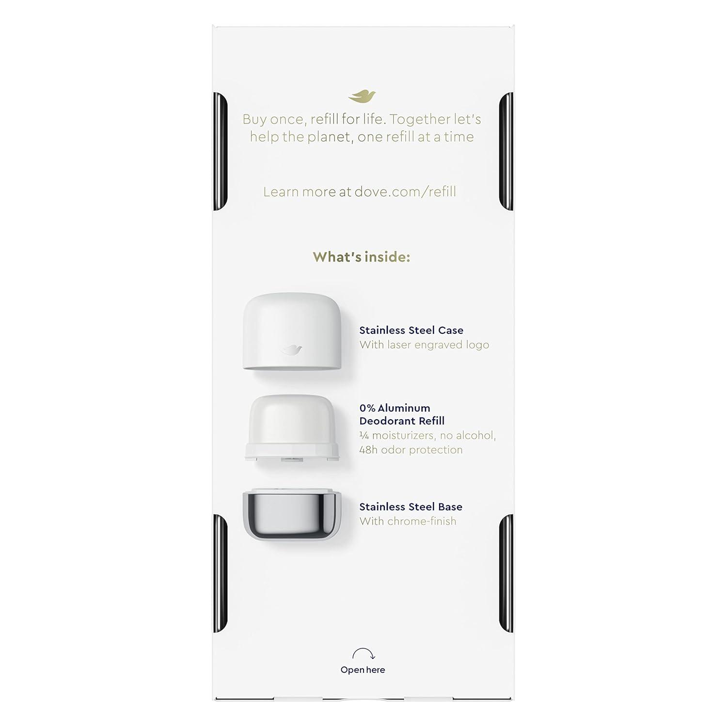 imageDove Refillable Deodorant Starter Kit Deodorant For Women Coconut amp Pink Jasmine 0 Aluminum 113 ozWarm