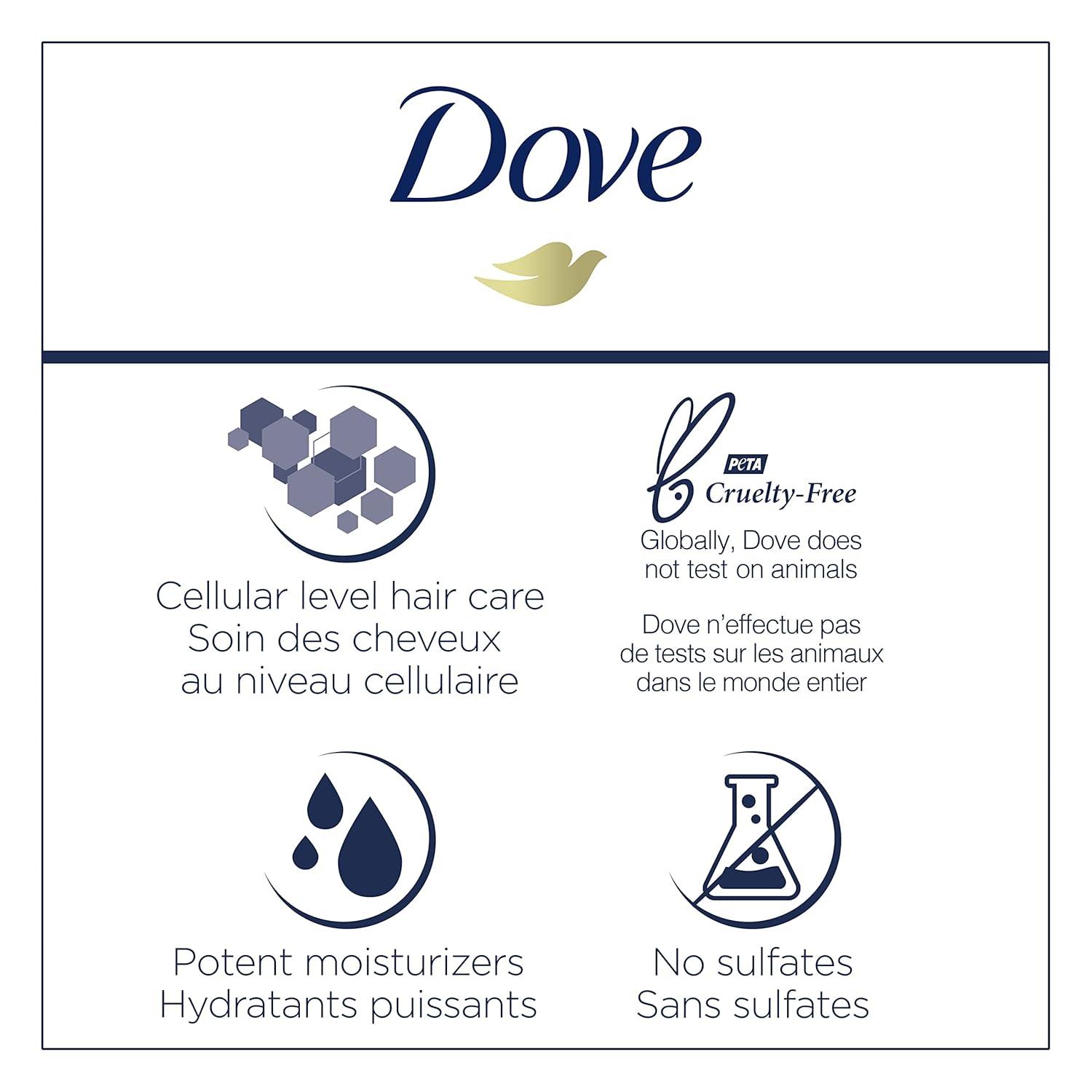 imageDove Rescue and Protect Shampoo 338 fl oz Sulfate Free Shampoo for Damaged Hair Strengthens Hair Seals Split Ends Nourishes for Soft Smooth Healthylooking Hair338 Fl Oz Pack of 1