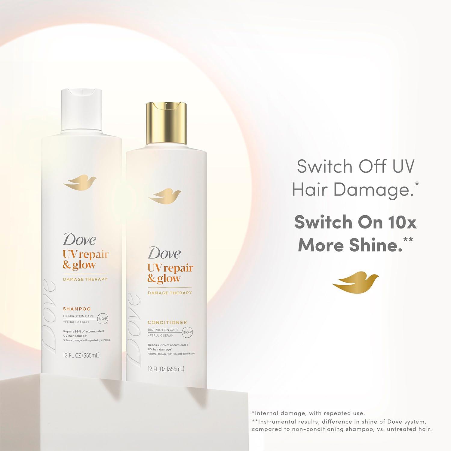 imageDove Shampoo Conditioner Recovery Mask Hair Serum Oil UV Repair amp Glow Damage Therapy Hair Products with Ferulic Serum and BioProtein Care
