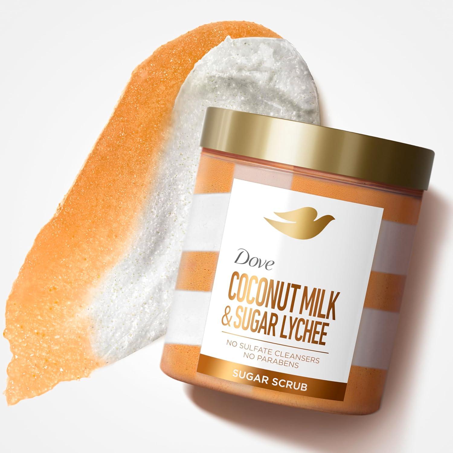 imageDove Sugar Body Scrub Coconut amp Lychee For Women For Exfoliated amp Hydrated skin 15 oz