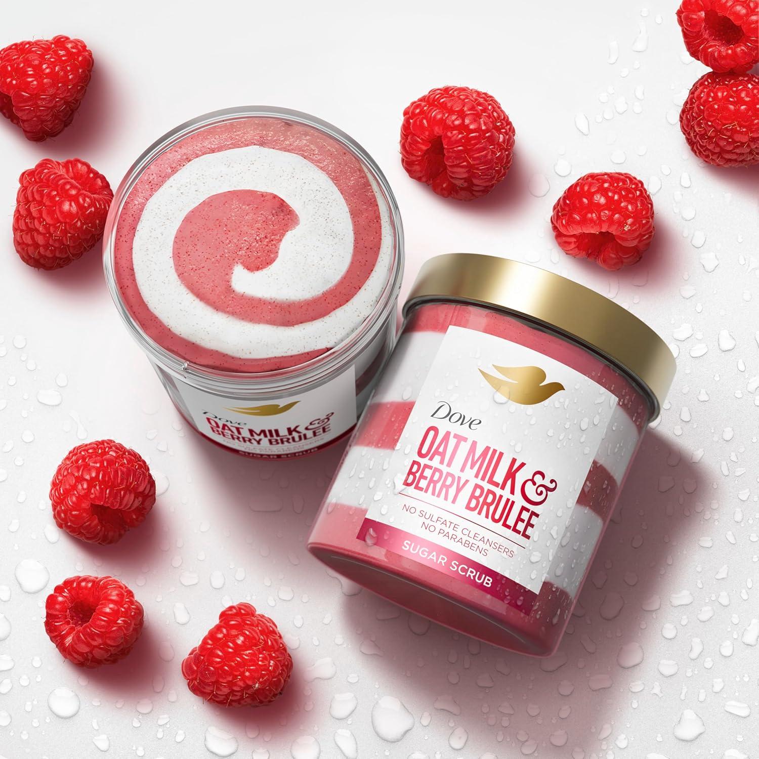 imageDove Sugar Body Scrub Oat Milk amp Berry Brulee For Women For Exfoliated amp Hydrated skin 15 oz