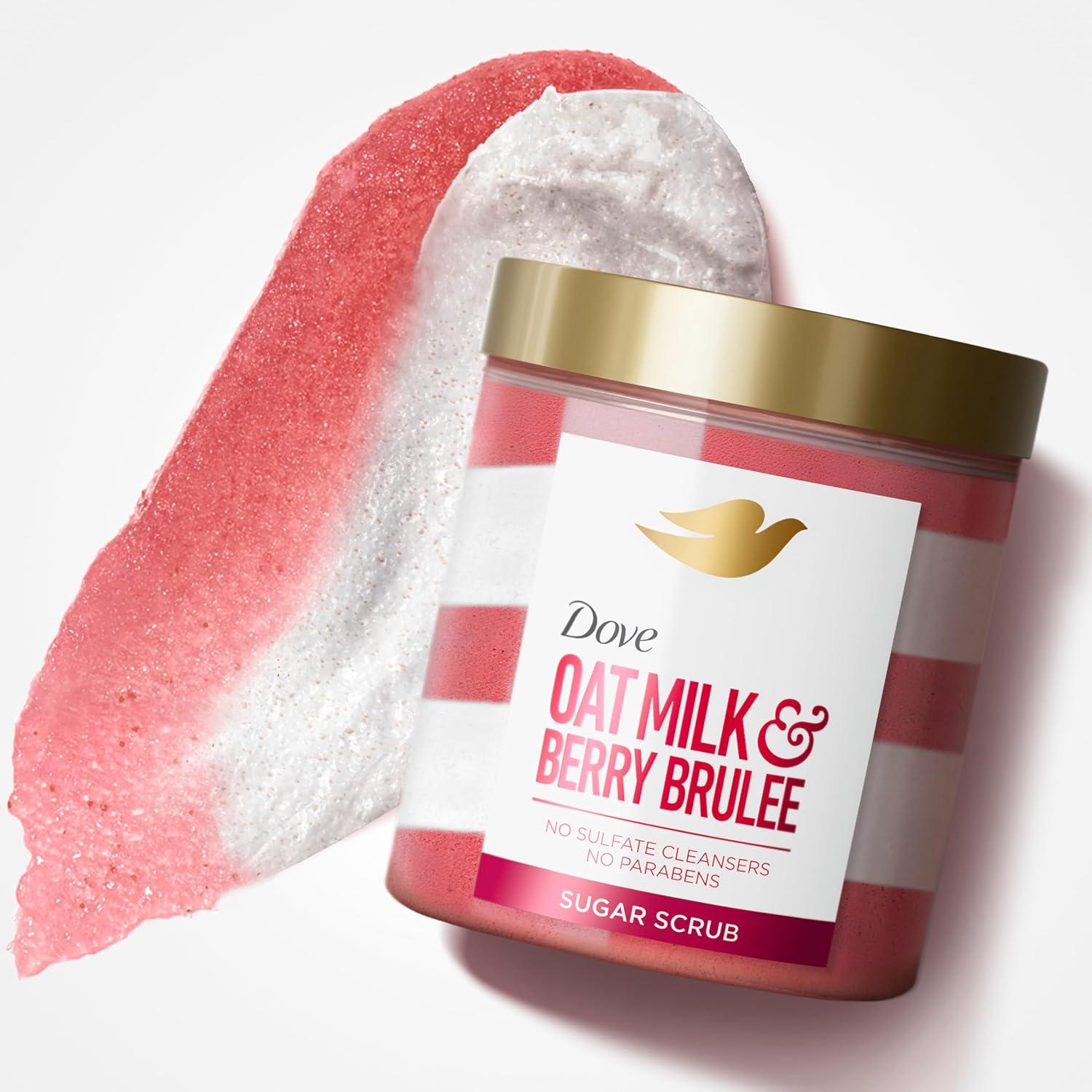 imageDove Sugar Body Scrub Oat Milk amp Berry Brulee For Women For Exfoliated amp Hydrated skin 15 oz