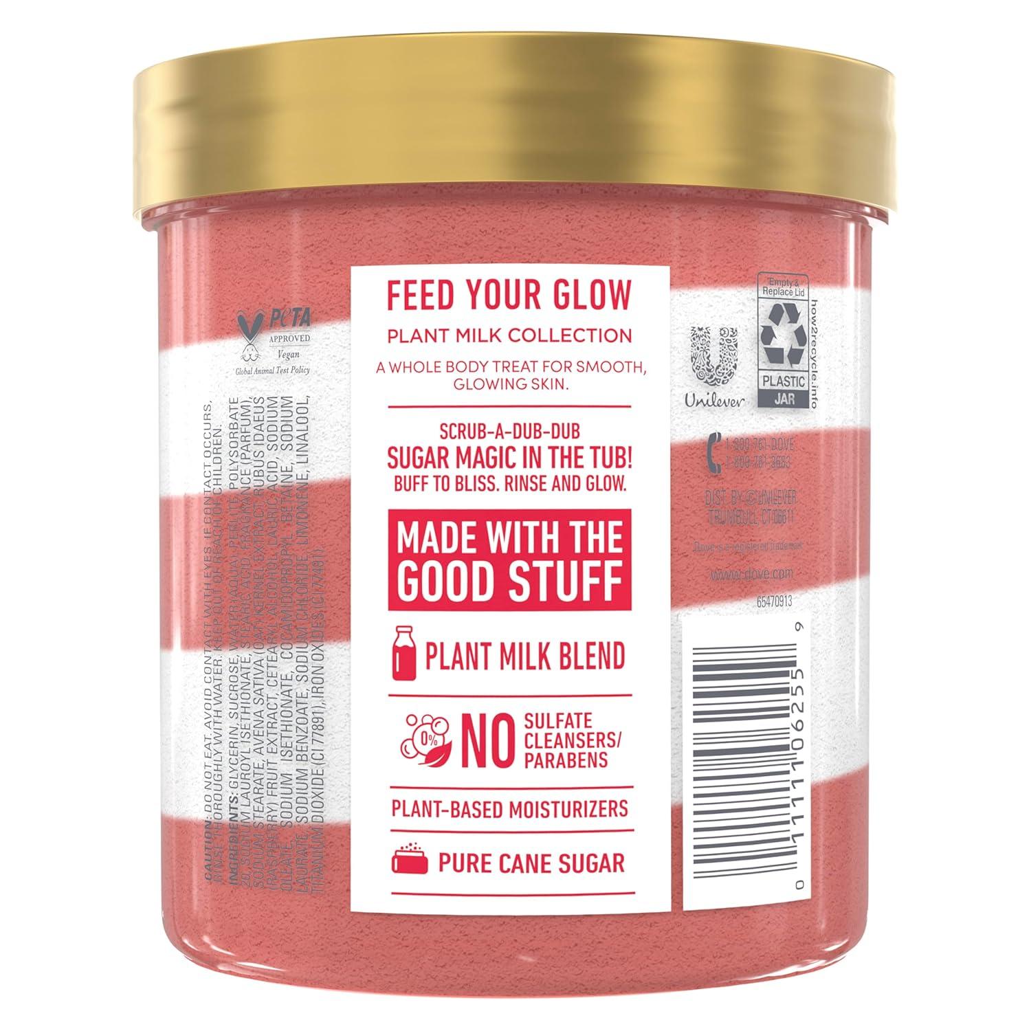 imageDove Sugar Body Scrub Oat Milk amp Berry Brulee For Women For Exfoliated amp Hydrated skin 15 oz